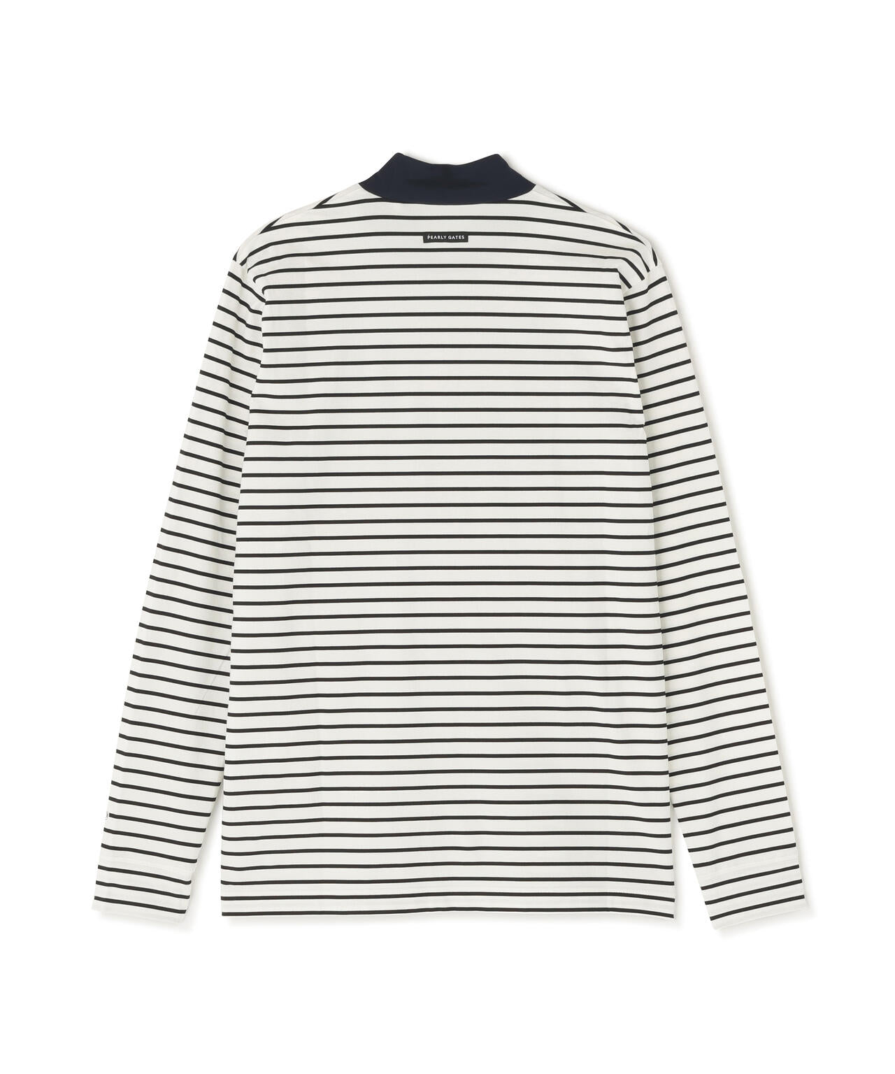 ベアカノコ長袖ハイネックカットソー ＜ボーダー柄＞