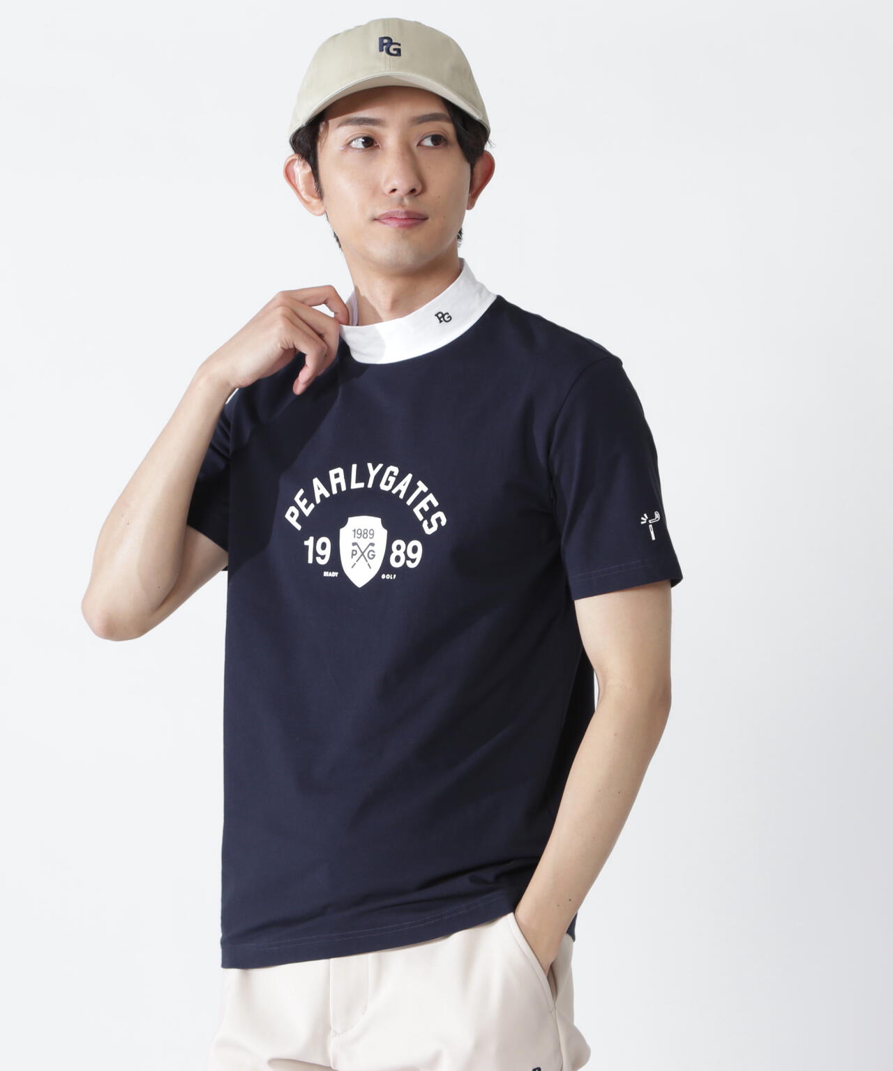 パーリーゲイツ ベアカノコ半袖ハイネックカットソーサイズ6 ベアカノコ半袖ハイネックカットソー | PEARLY GATES（パーリーゲイツ