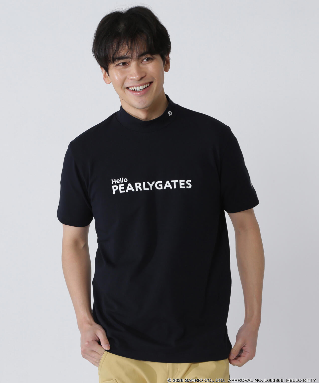 Hello Kitty×PEARLY GATES】ベア天竺半袖ハイネックカットソー