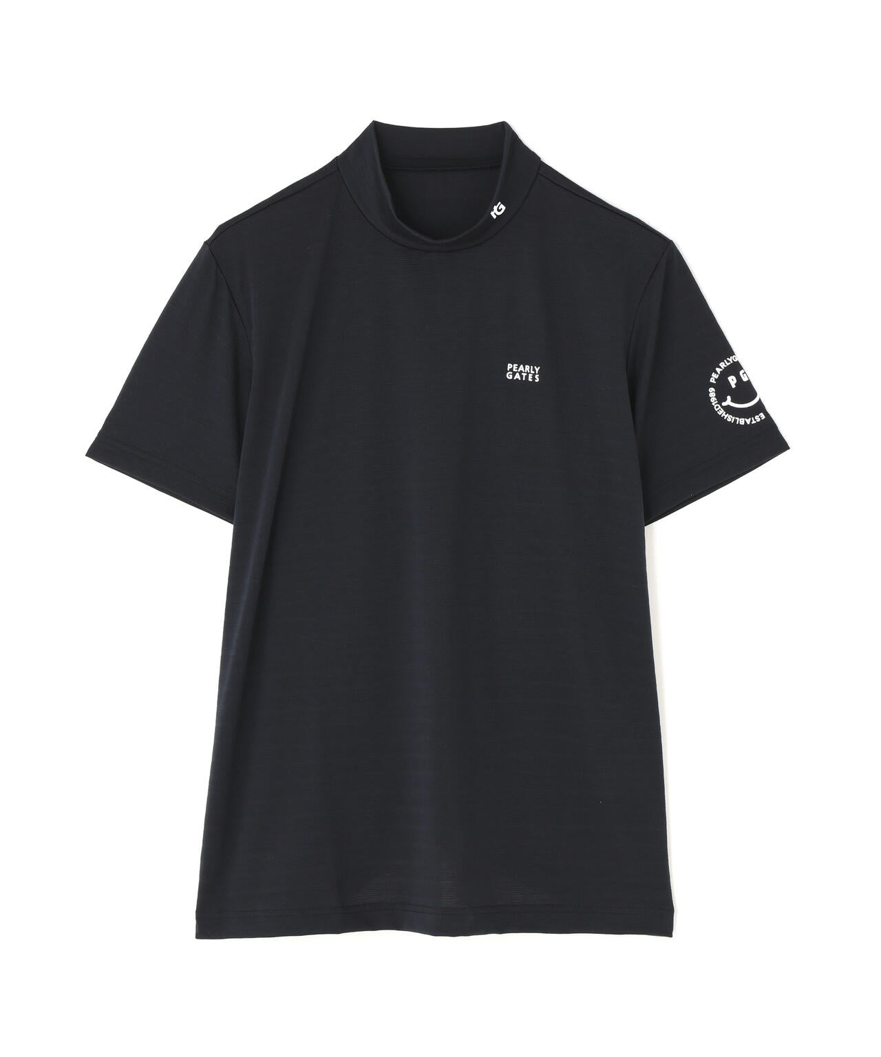 PG is PG】FD30/ベア変形鹿の子ボーダー半袖ハイネックカットソー