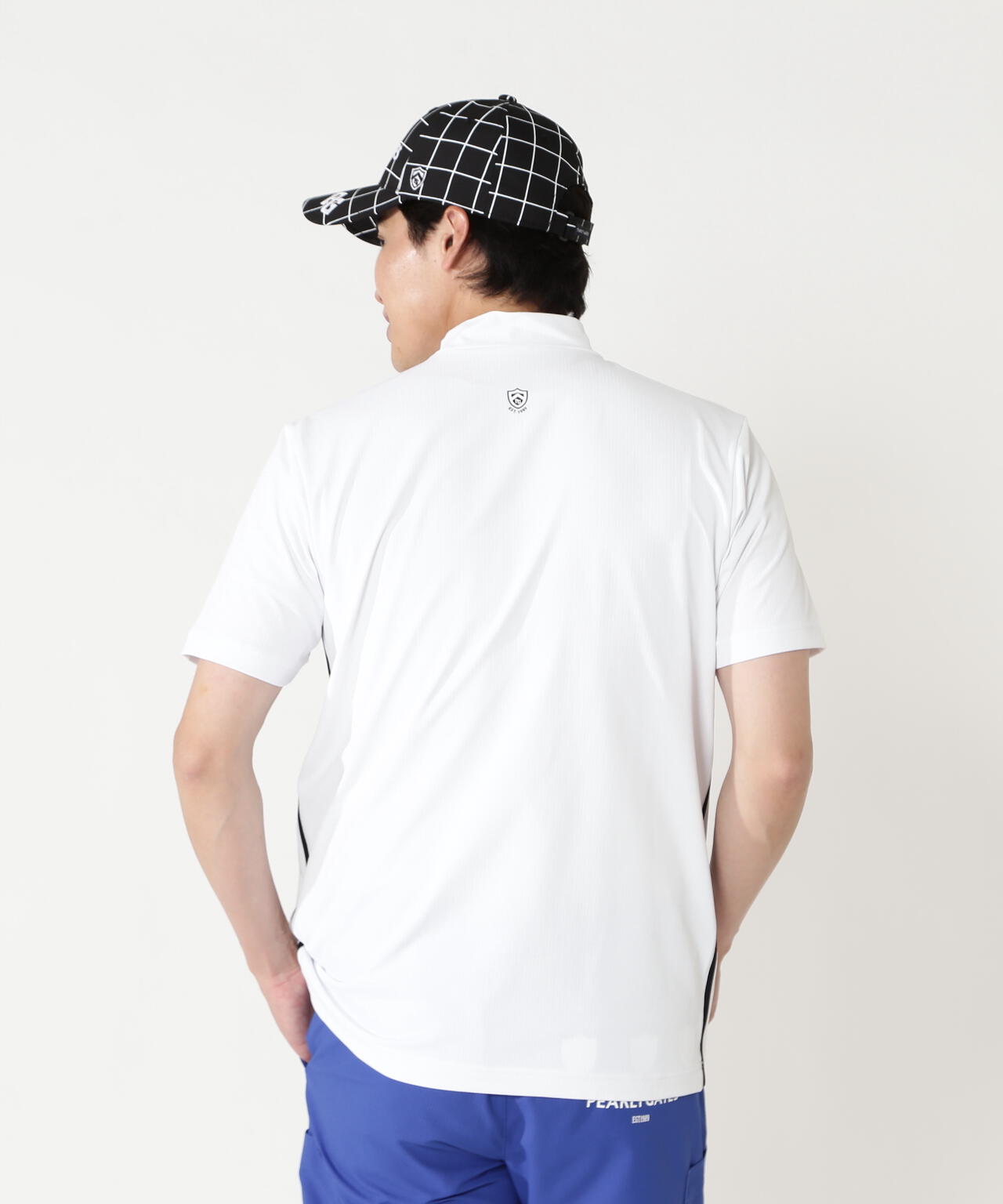 メッシュジャージ吸水速乾性UV半袖ハイネックカットソー | PEARLY