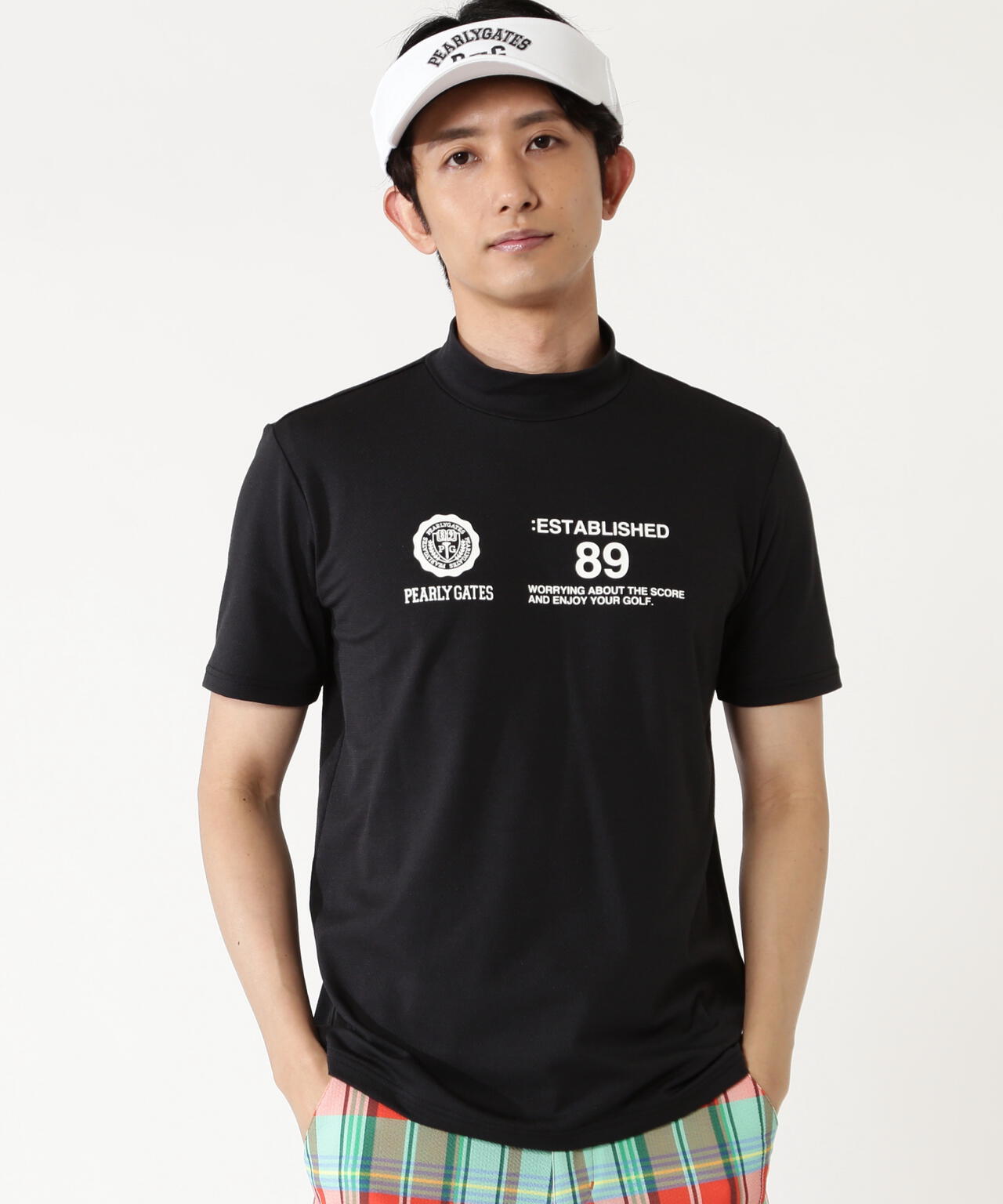FD40/-FD100dベア擬似メッシュ半袖ハイネックカットソー | PEARLY