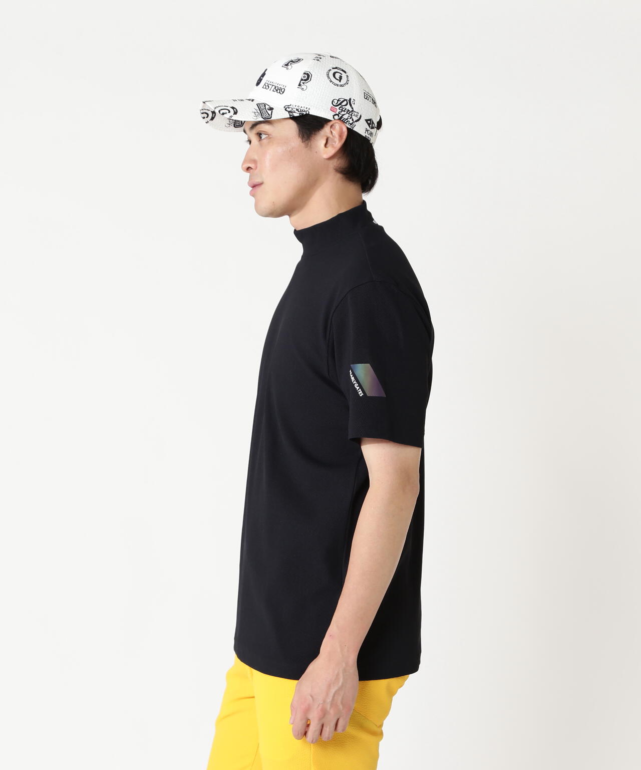 ネオプロストレッチ変形ハニカム裏使い半袖ハイネックカットソー