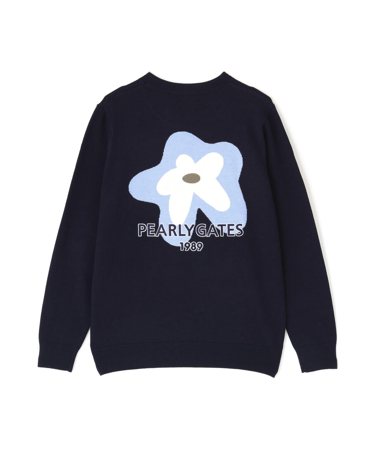 12G天竺×インターシャ クルーネックニットプルオーバー | PEARLY GATES