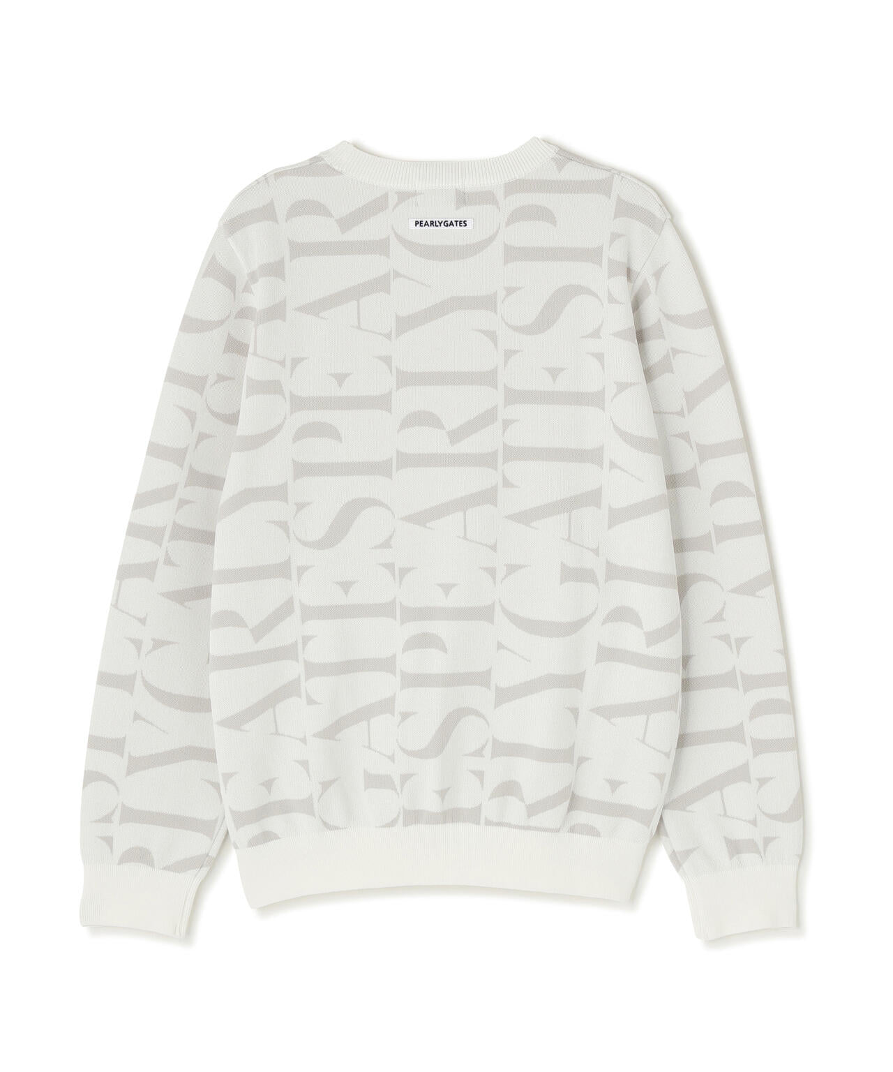 ダブルJQロゴ総柄クルーネックニットプルオーバー