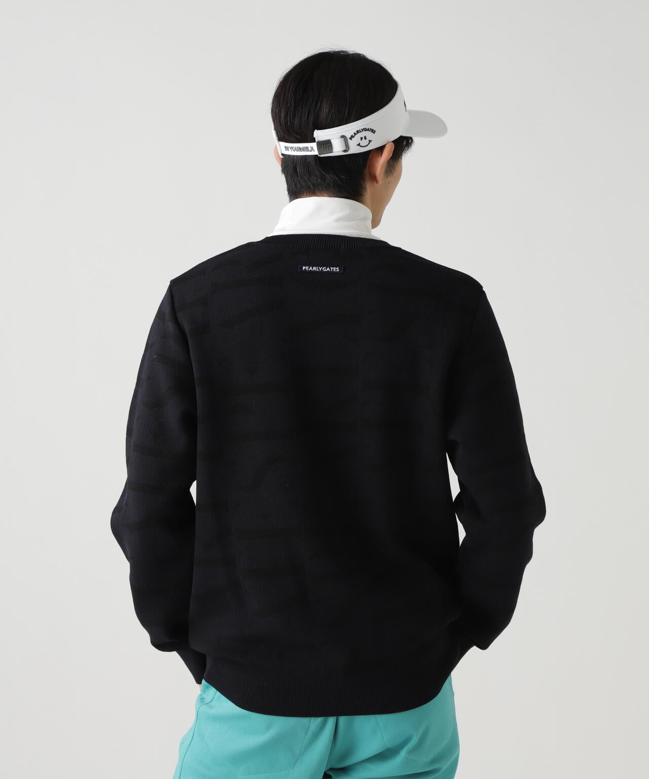 ダブルJQロゴ総柄クルーネックニットプルオーバー | PEARLY GATES