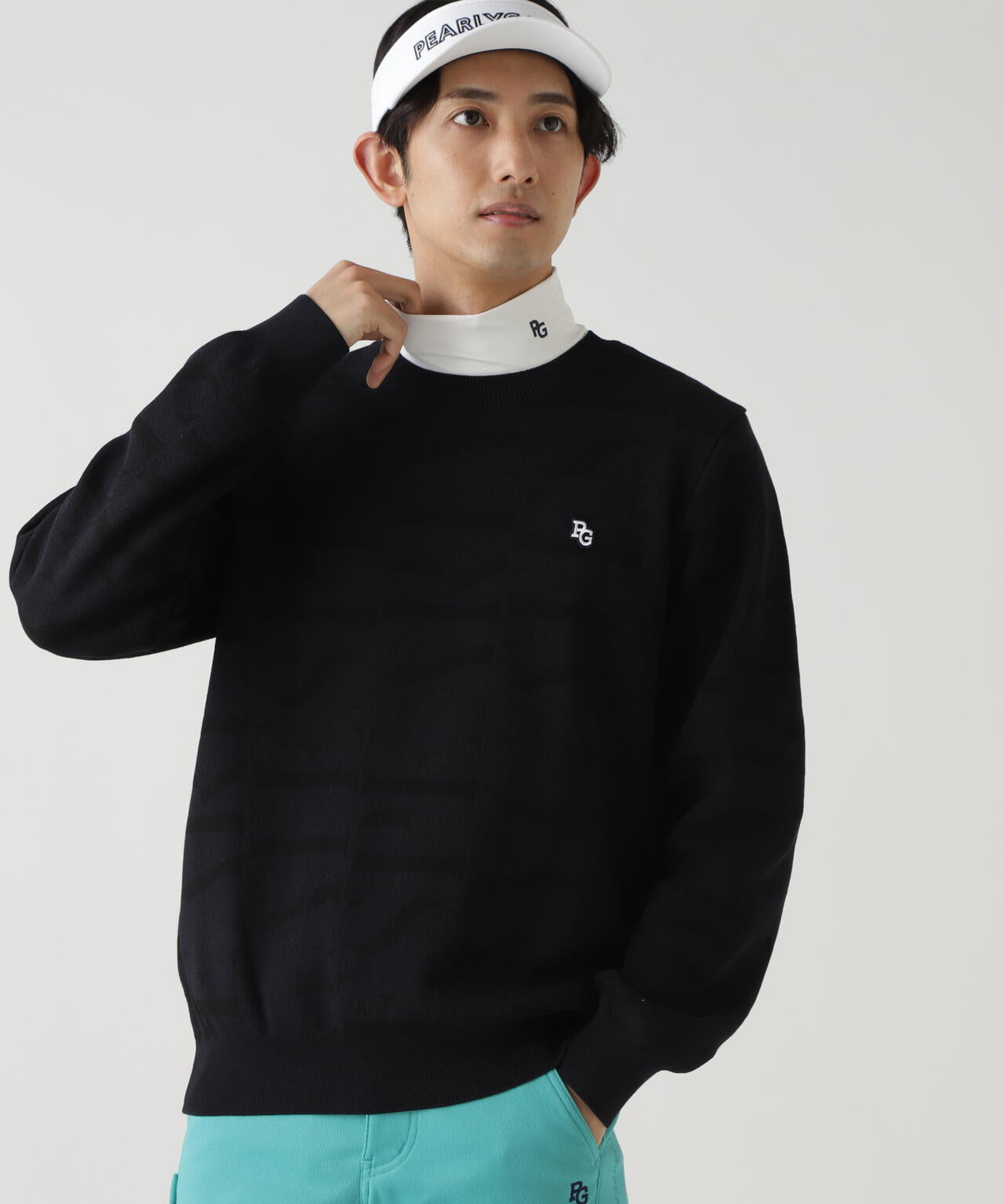 新品 パーリーゲイツ ニット セーター ロゴ柄 ブラック Mサイズ（4） 新品 パーリーゲイツ ニット セーター ロゴ柄 ブラック Mサイズ（4