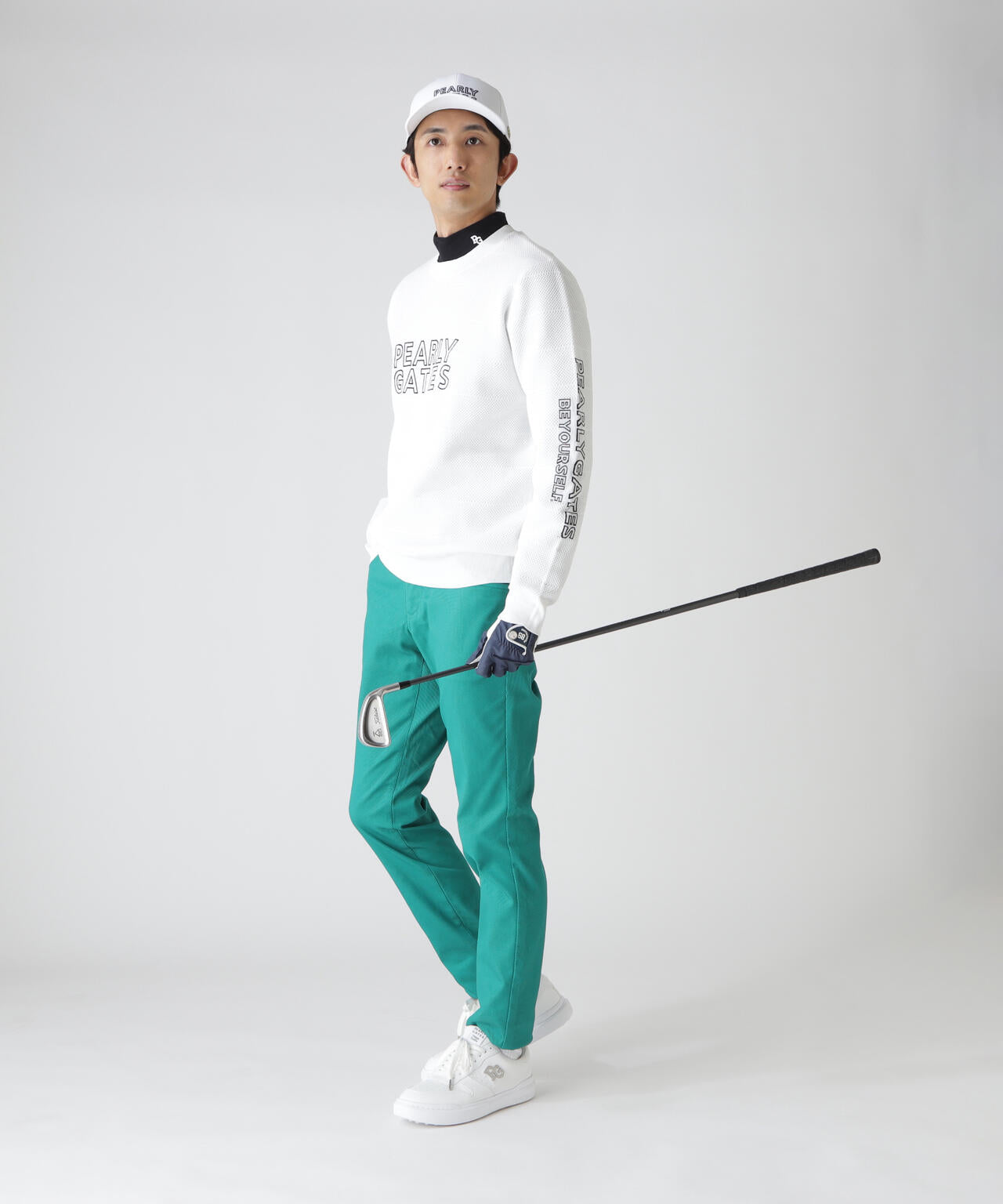 PG is PG ロゴジャガードクルーネックニットプルオーバー | PEARLY