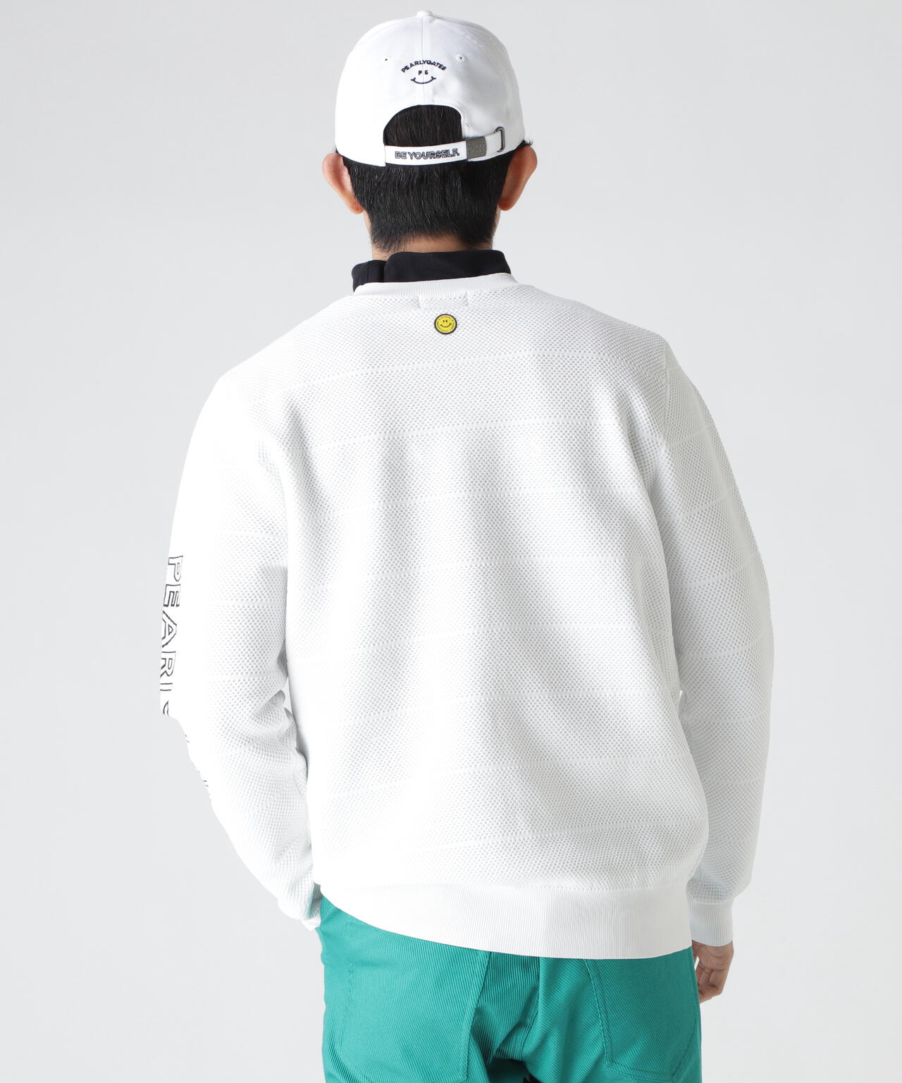 PG is PG ロゴジャガードクルーネックニットプルオーバー