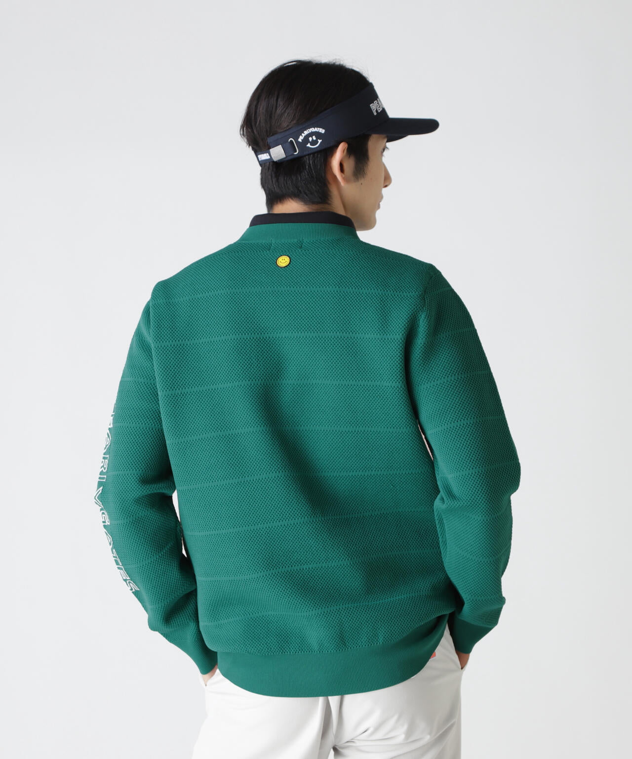 新品 パーリーゲイツ クルーネックニットプルオーバー(5)サイズL/マルチカラー PG is PG ロゴジャガードクルーネックニットプルオーバー | PEARLY