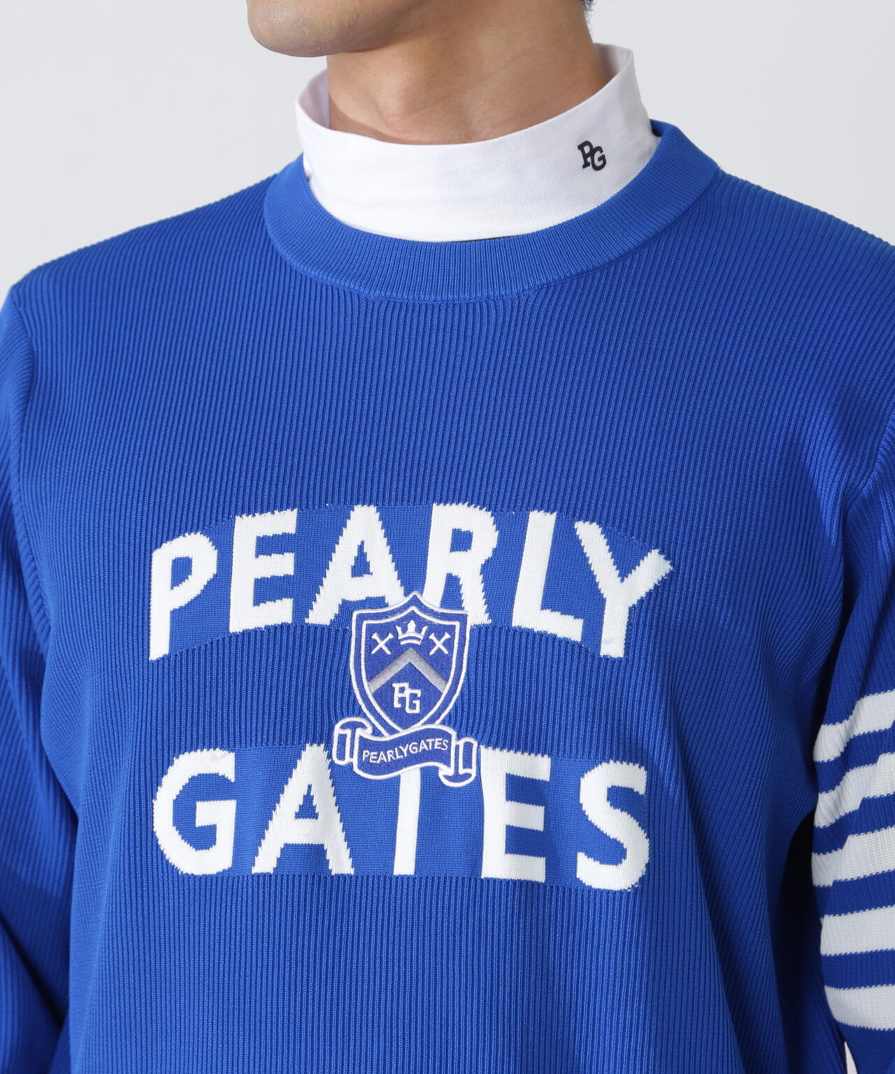 エンブレムクルーネックニットプルオーバー | PEARLY GATES（パーリー