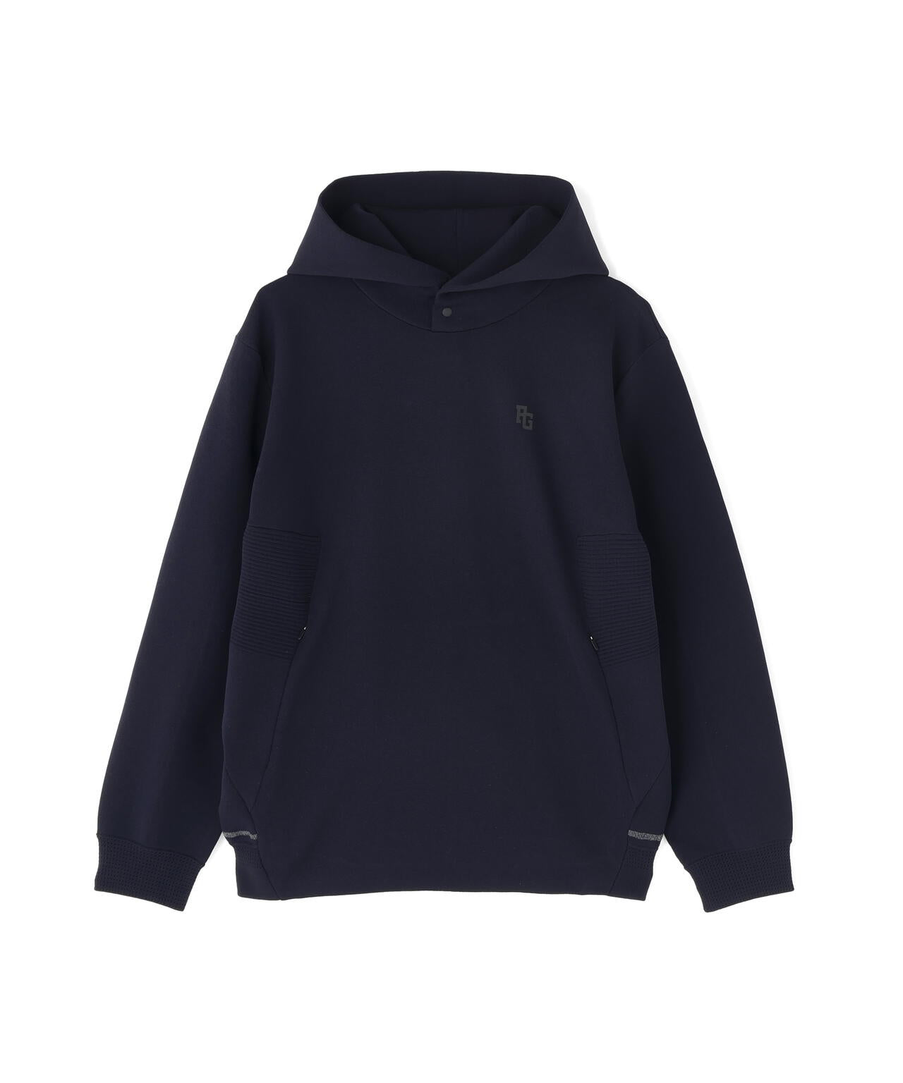 ポリエステルヤーンmmニットフーディプルオーバー