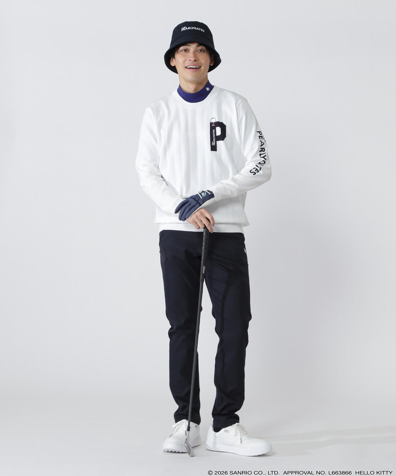 Hello Kitty×PEARLY GATES】クルーネックニットプルオーバー | PEARLY