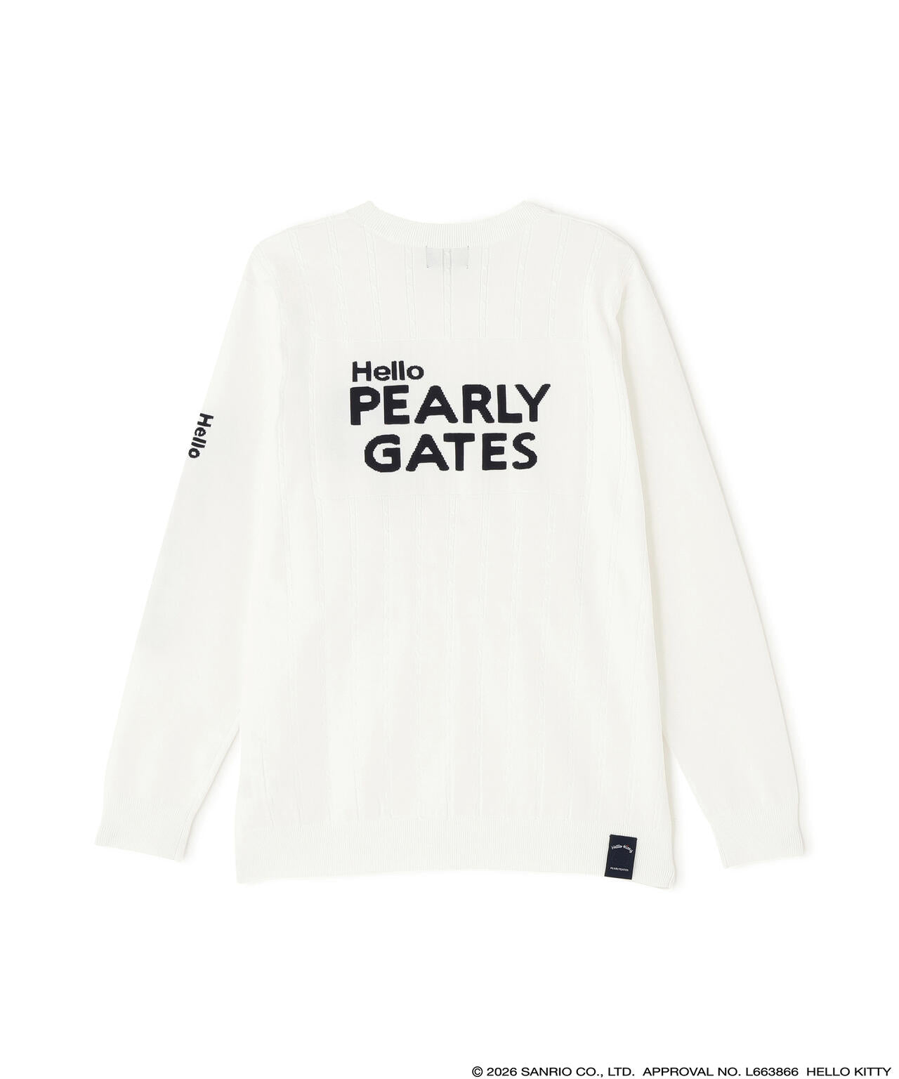 【Hello Kitty×PEARLY GATES】クルーネックニットプルオーバー