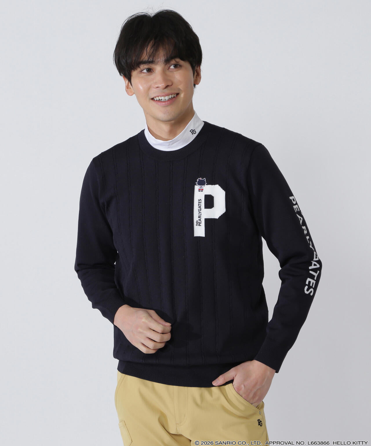 Hello Kitty×PEARLY GATES】クルーネックニットプルオーバー | PEARLY