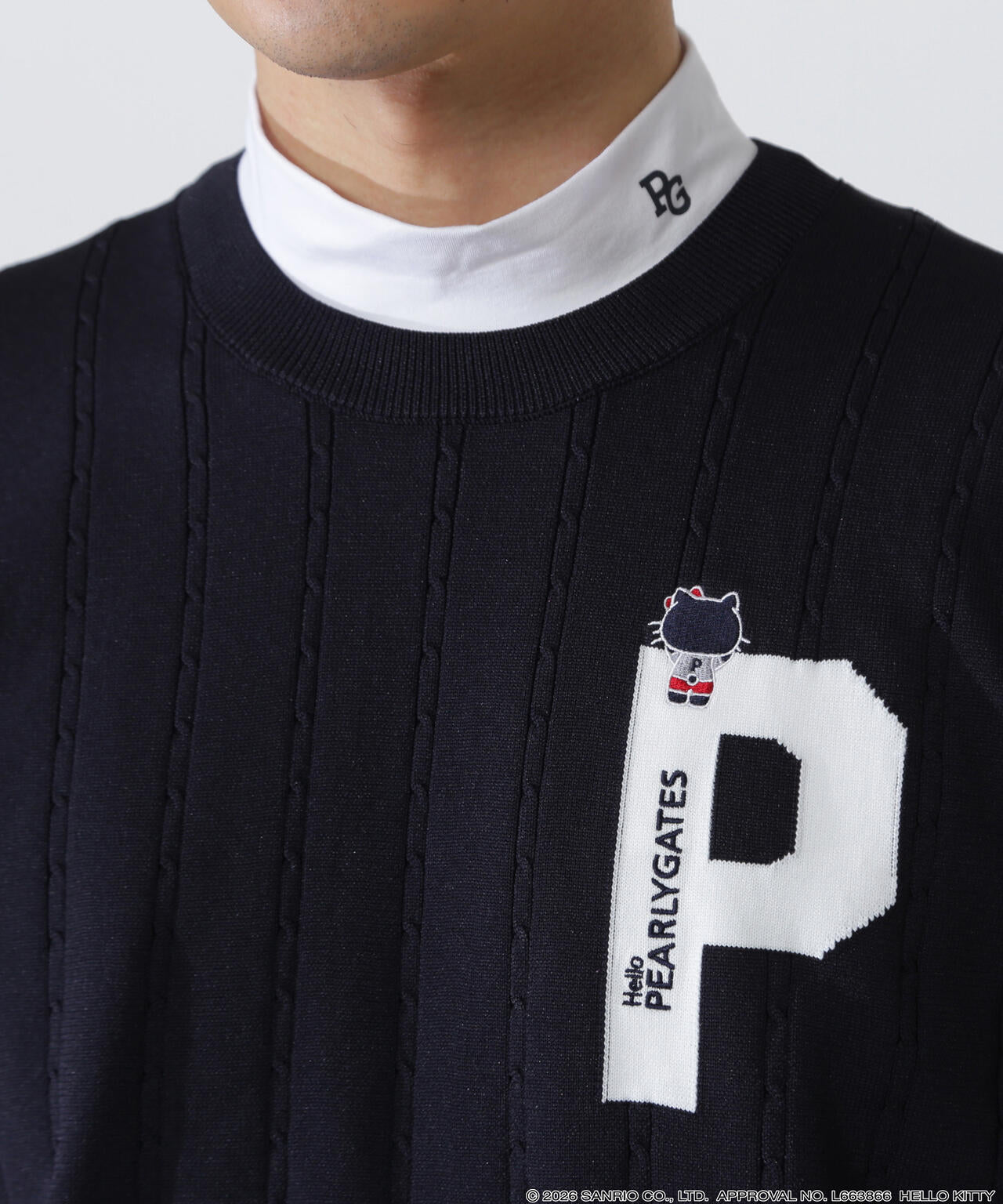 Hello Kitty×PEARLY GATES】クルーネックニットプルオーバー | PEARLY