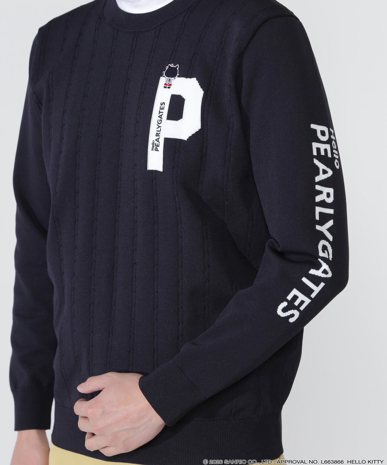 Hello Kitty×PEARLY GATES】クルーネックニットプルオーバー | PEARLY