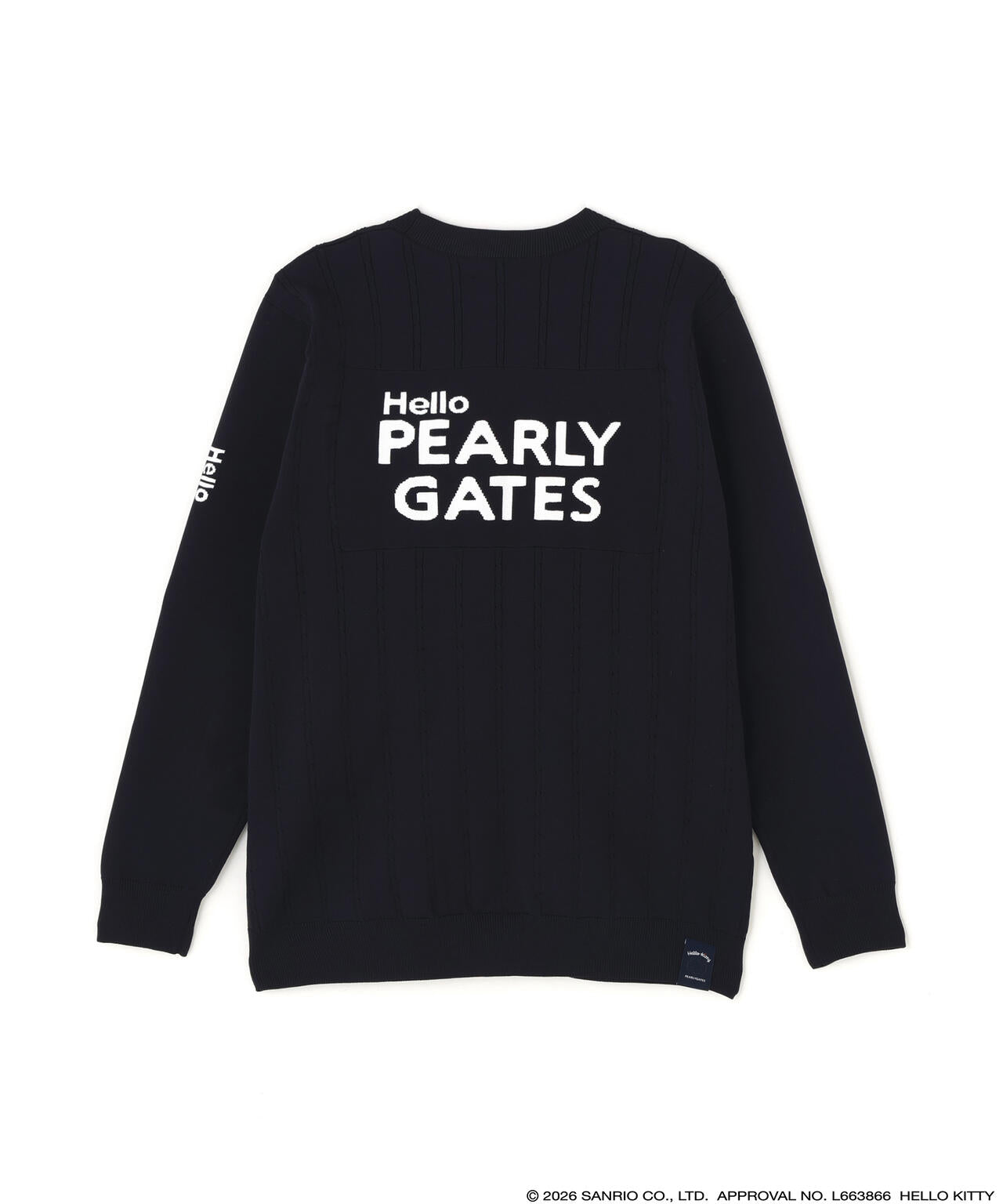 【Hello Kitty×PEARLY GATES】クルーネックニットプルオーバー