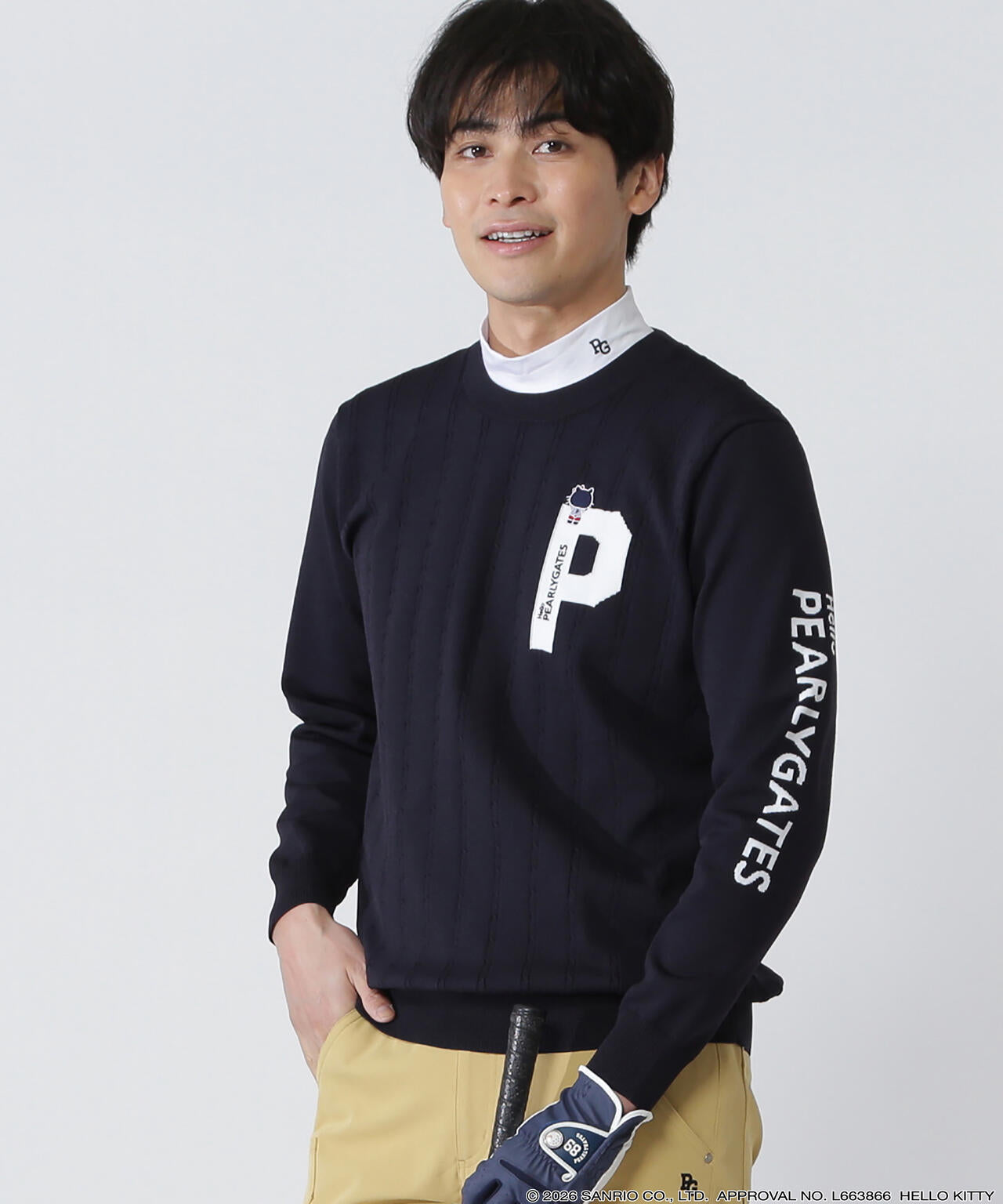 Hello Kitty×PEARLY GATES】クルーネックニットプルオーバー | PEARLY