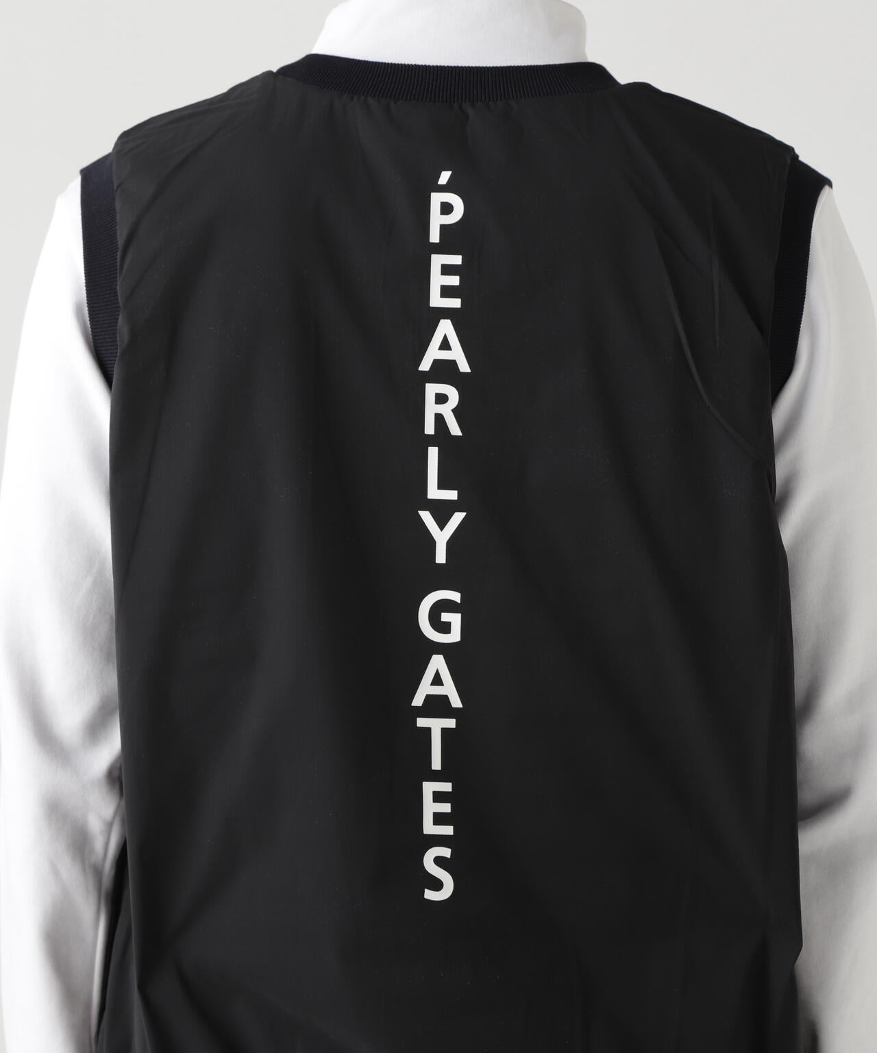 ダブルJQリバーシブルロゴ総柄Vネックニットベストプルオーバー