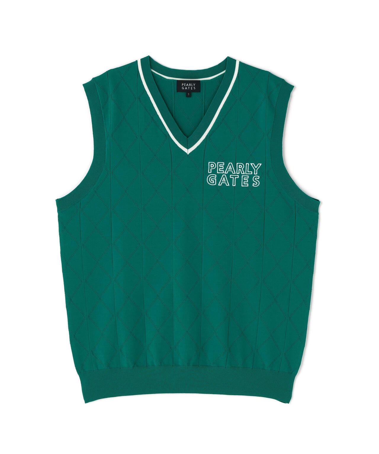 PG is PG ロゴジャガードVネックニットベストプルオーバー | PEARLY