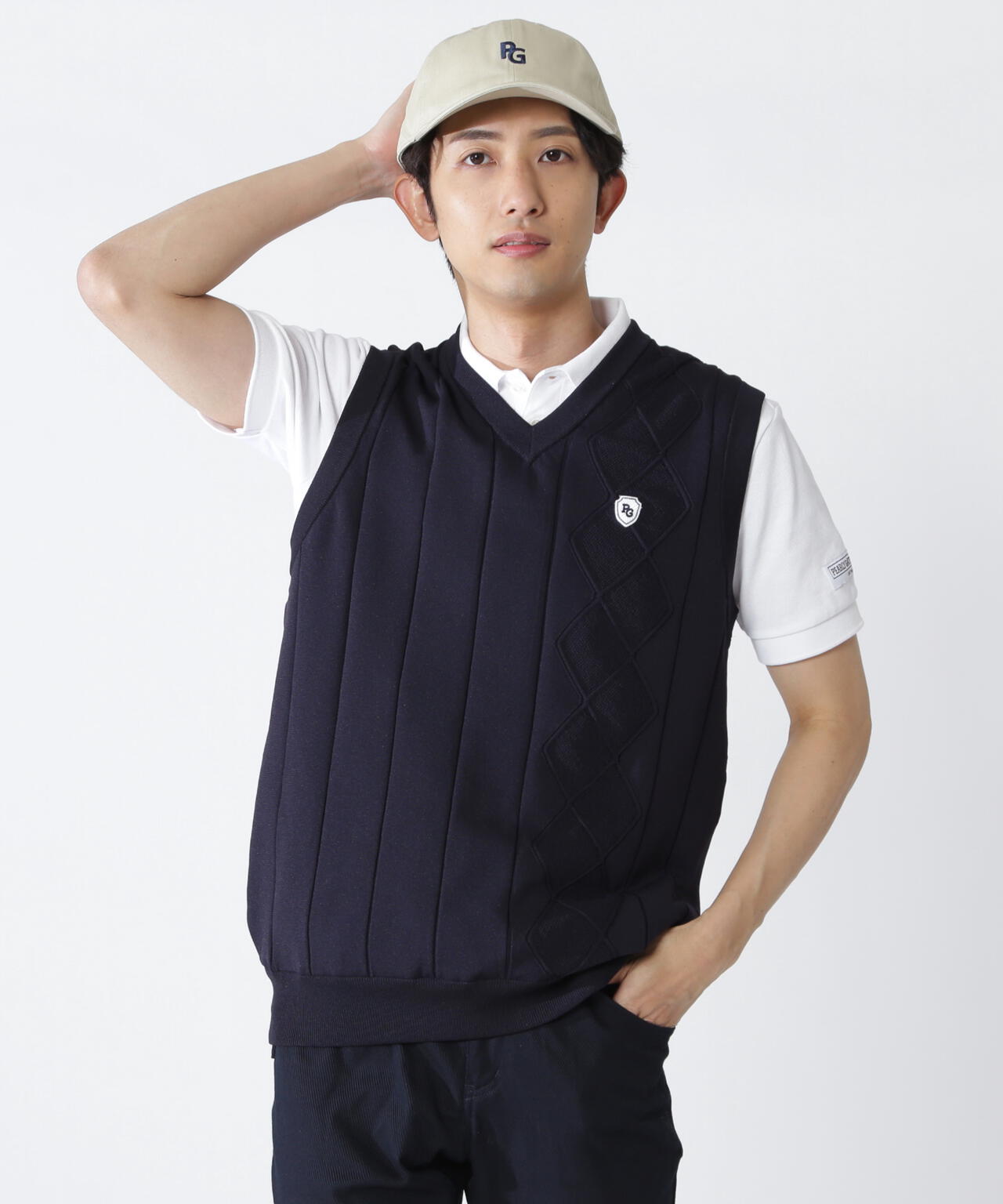 アラン柄リバーシブルベスト | PEARLY GATES（パーリーゲイツ