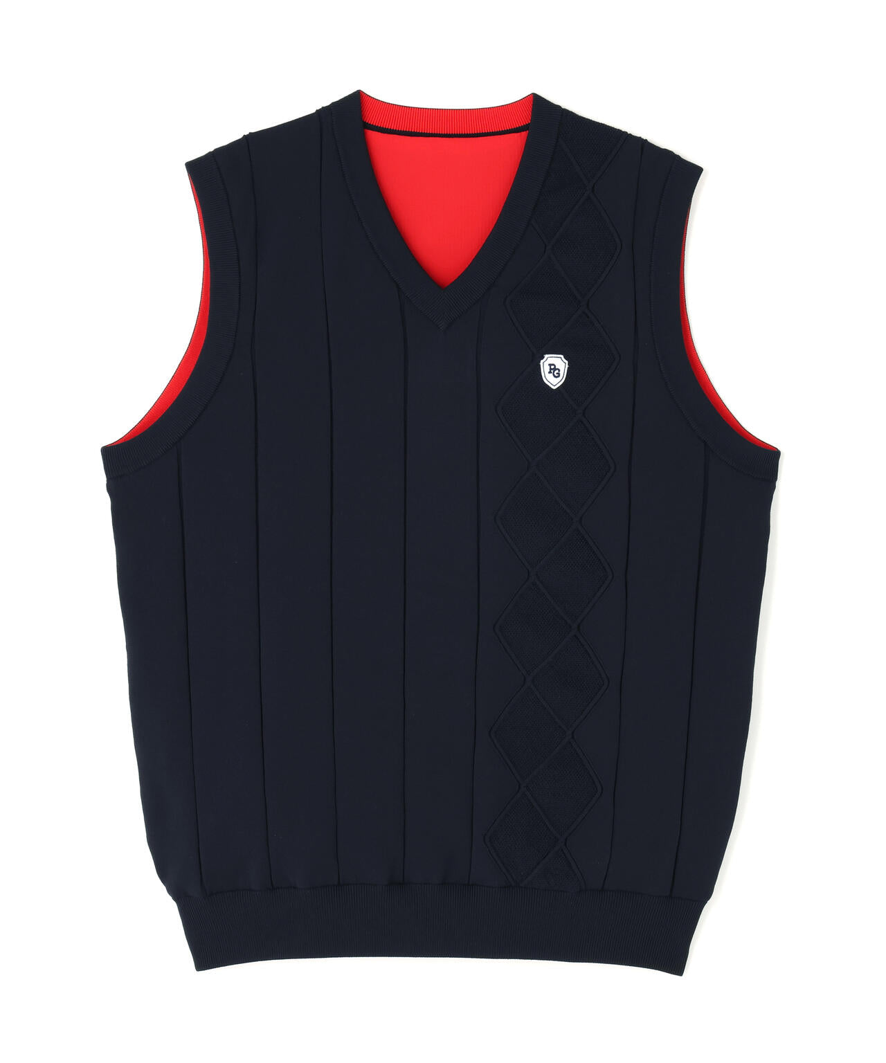 アラン柄リバーシブルベスト