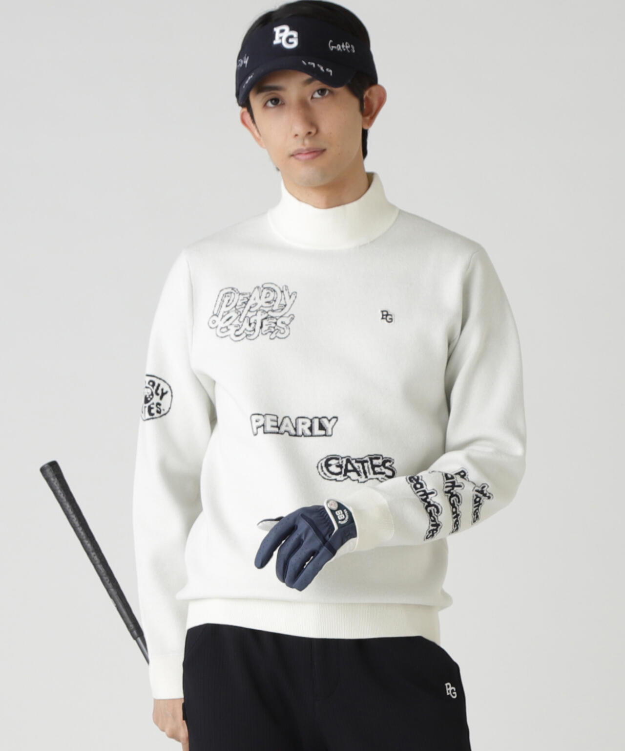 14GダブルJQ×ワッペン風ハイネックニットプルオーバー