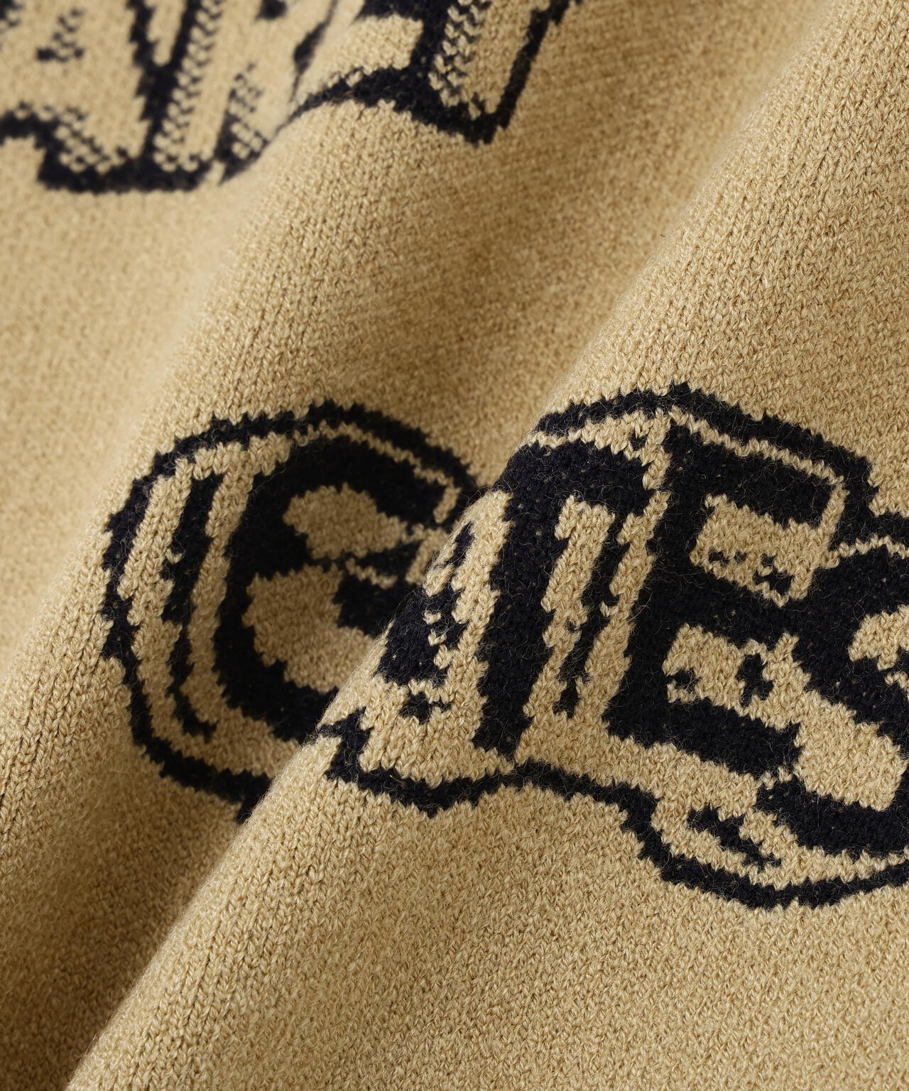 14GダブルJQ×ワッペン風ハイネックニットプルオーバー