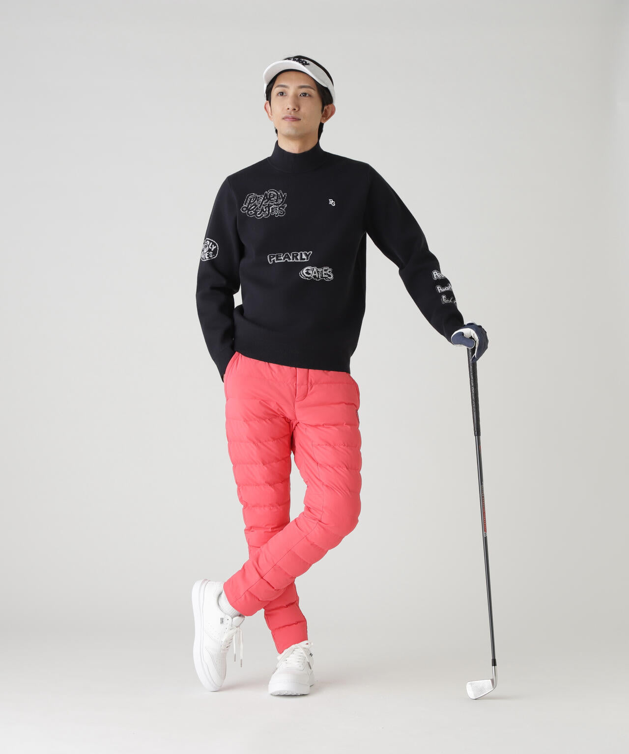 14GダブルJQ×ワッペン風ハイネックニットプルオーバー | PEARLY GATES