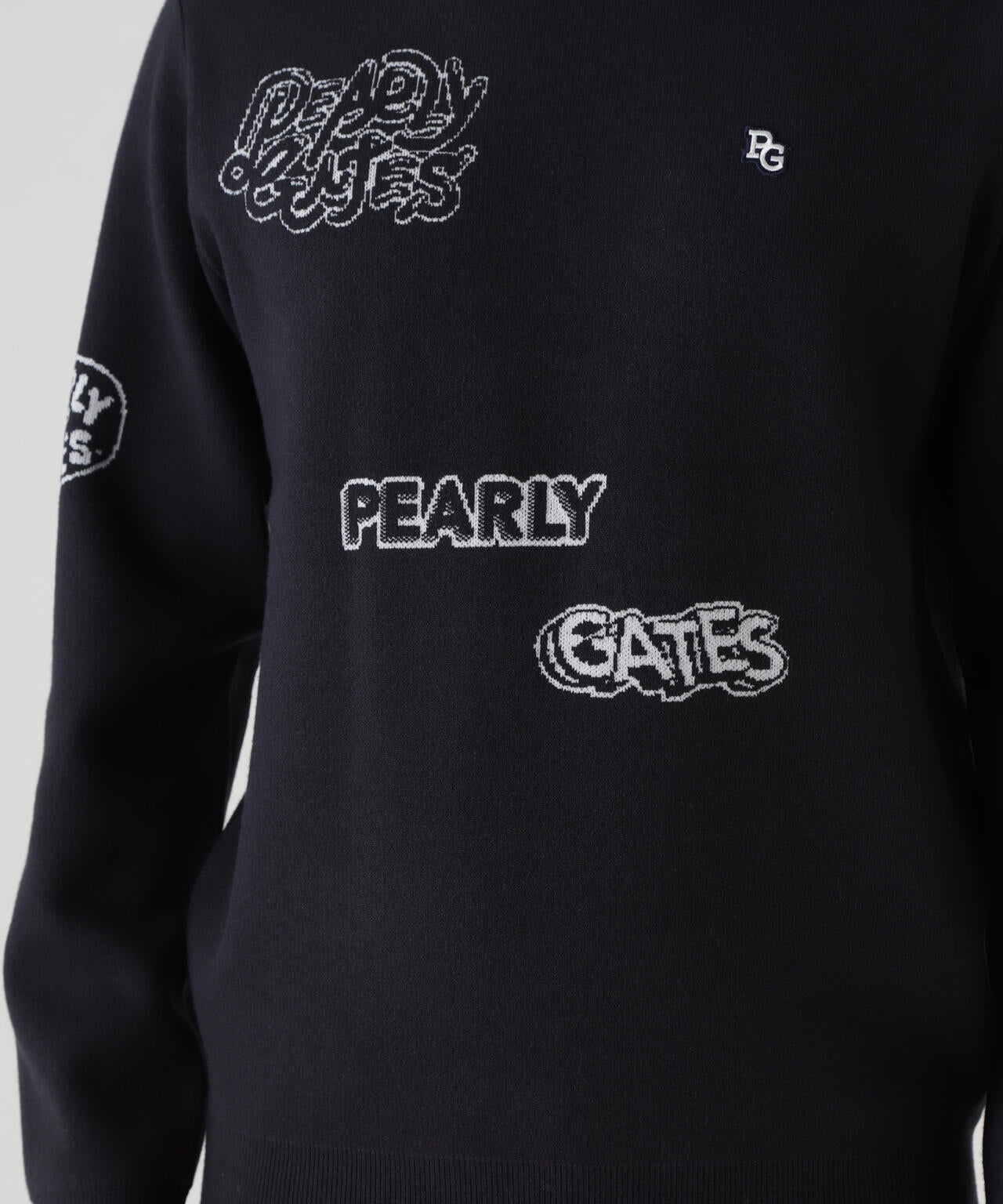 14GダブルJQ×ワッペン風ハイネックニットプルオーバー