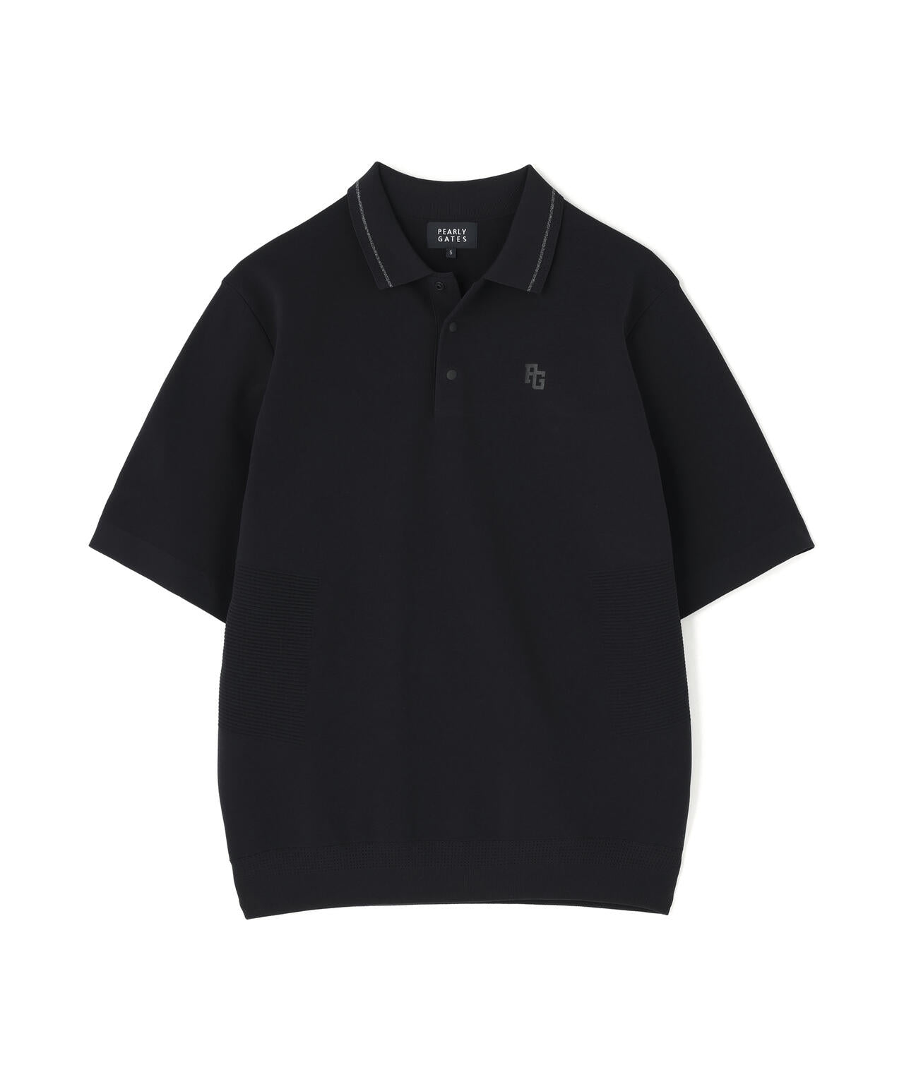 ポリエステルヤーンmm半袖ポロニット