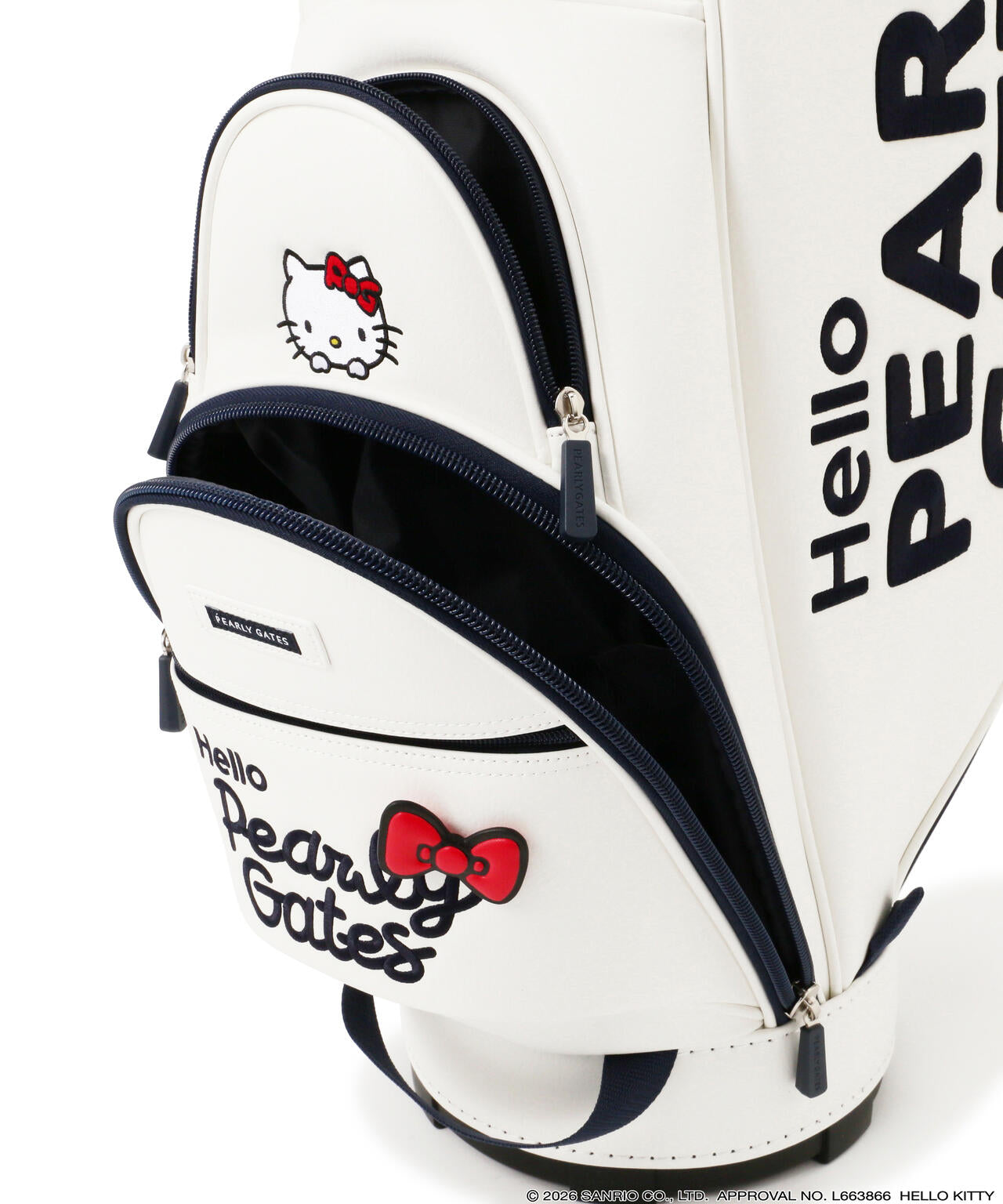 【Hello Kitty×PEARLY GATES】合皮キャディバッグ (46インチ対応) (UNISEX)