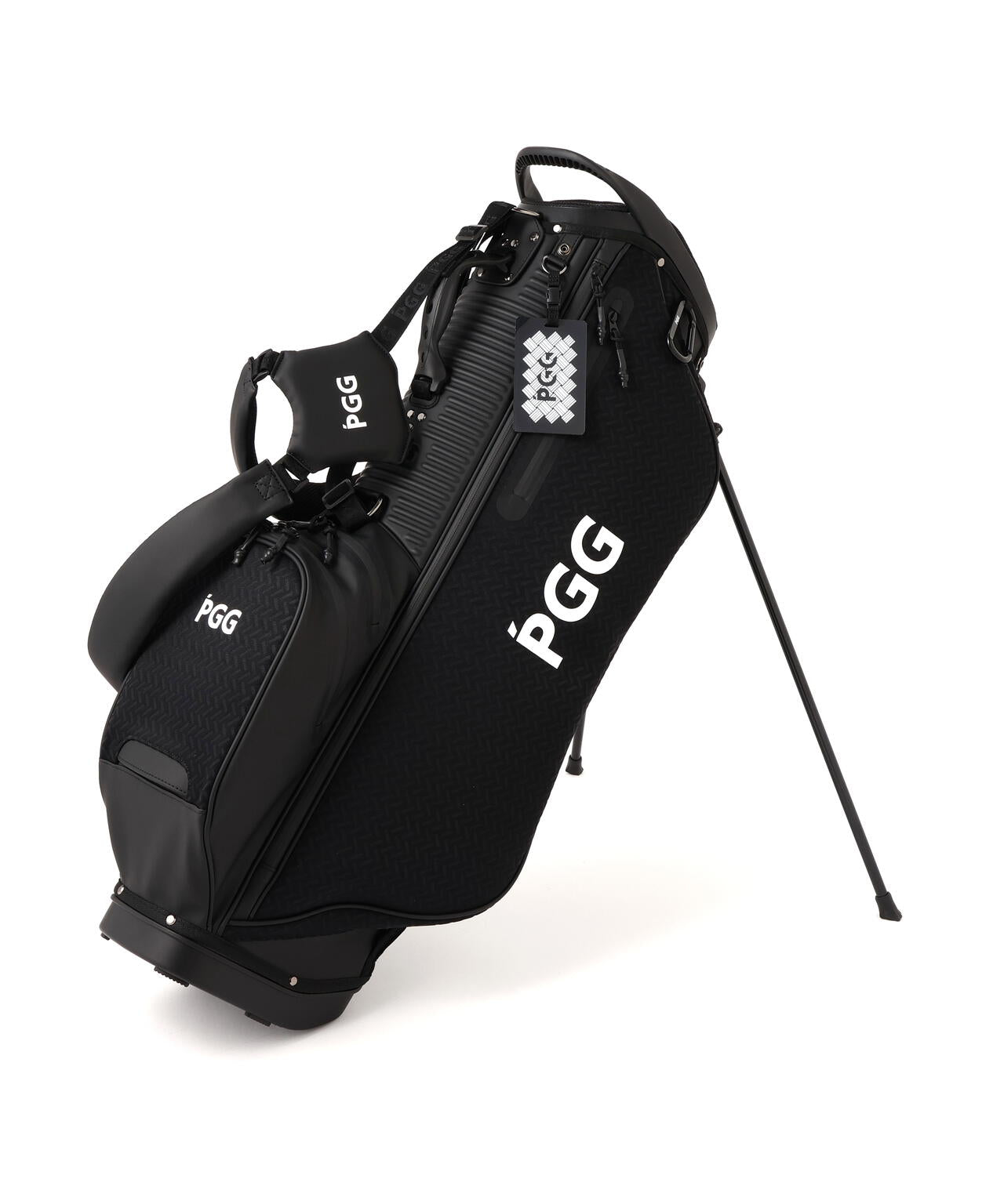 国内正規品 限定品【PGG】スタンド式キャディバッグ (46インチ対応) PGG】【直営店舗&公式オンライン限定】Wovenロゴスタンド式キャディ