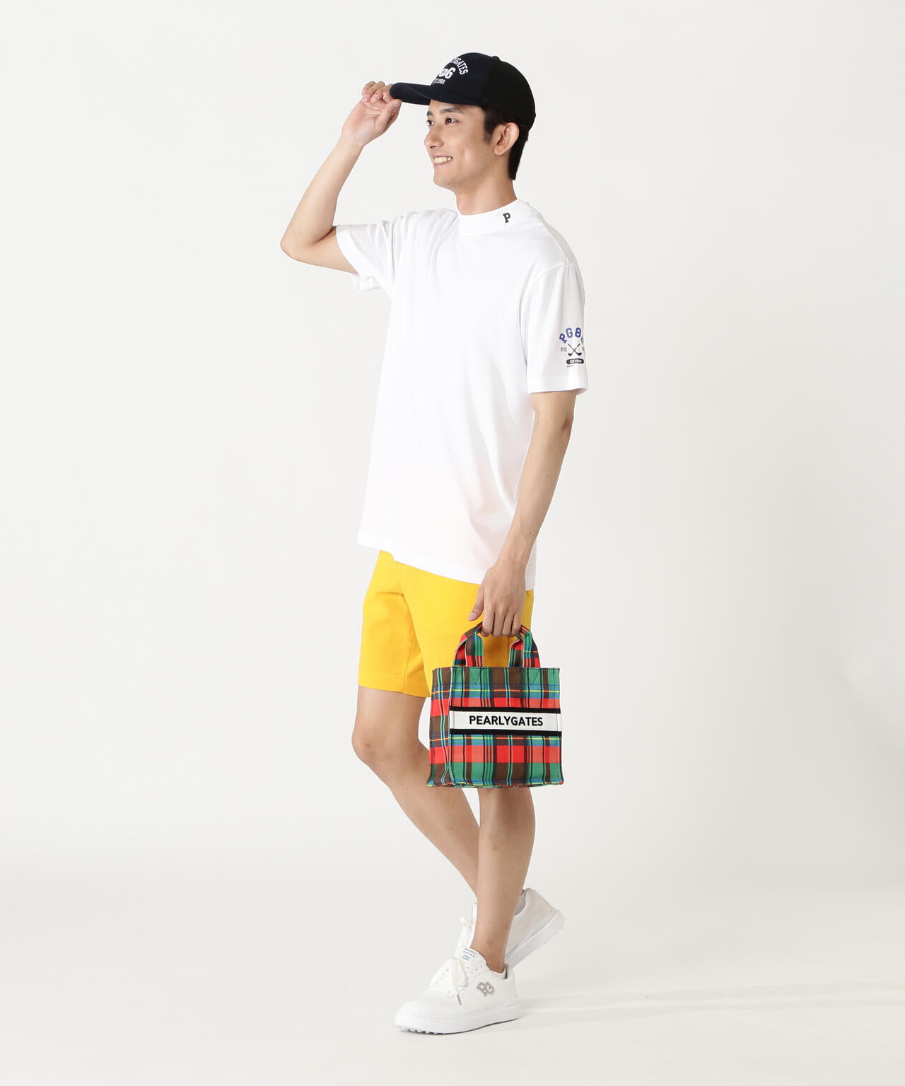 マドラスチェック柄カートバッグ (UNISEX) | PEARLY GATES（パーリー