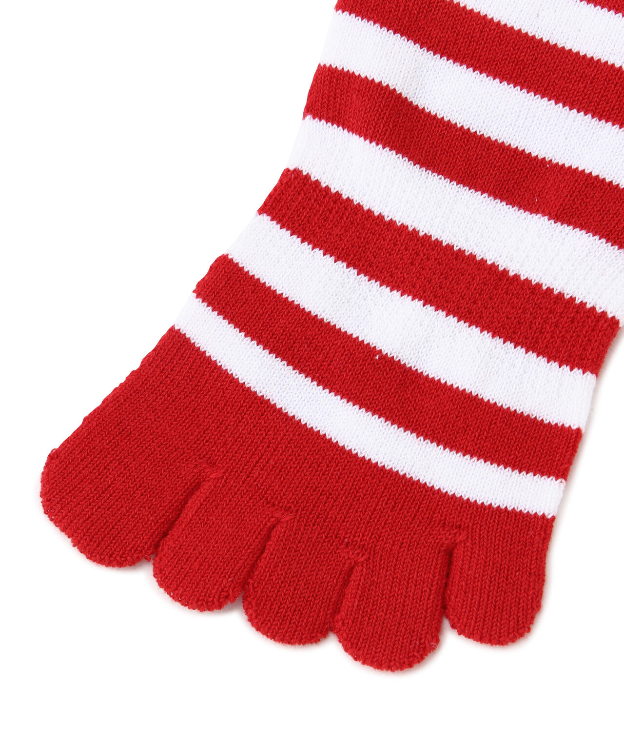 5本指ボーダーショートソックス (LADIES)