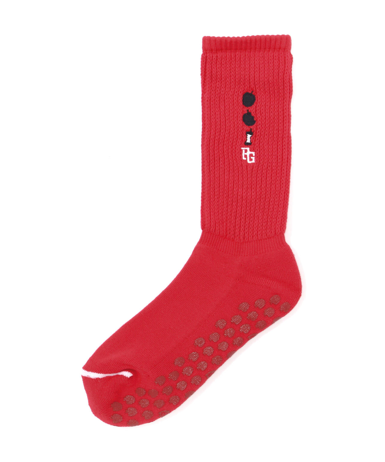 りんご刺繍ルーズミドルソックス (LADIES)