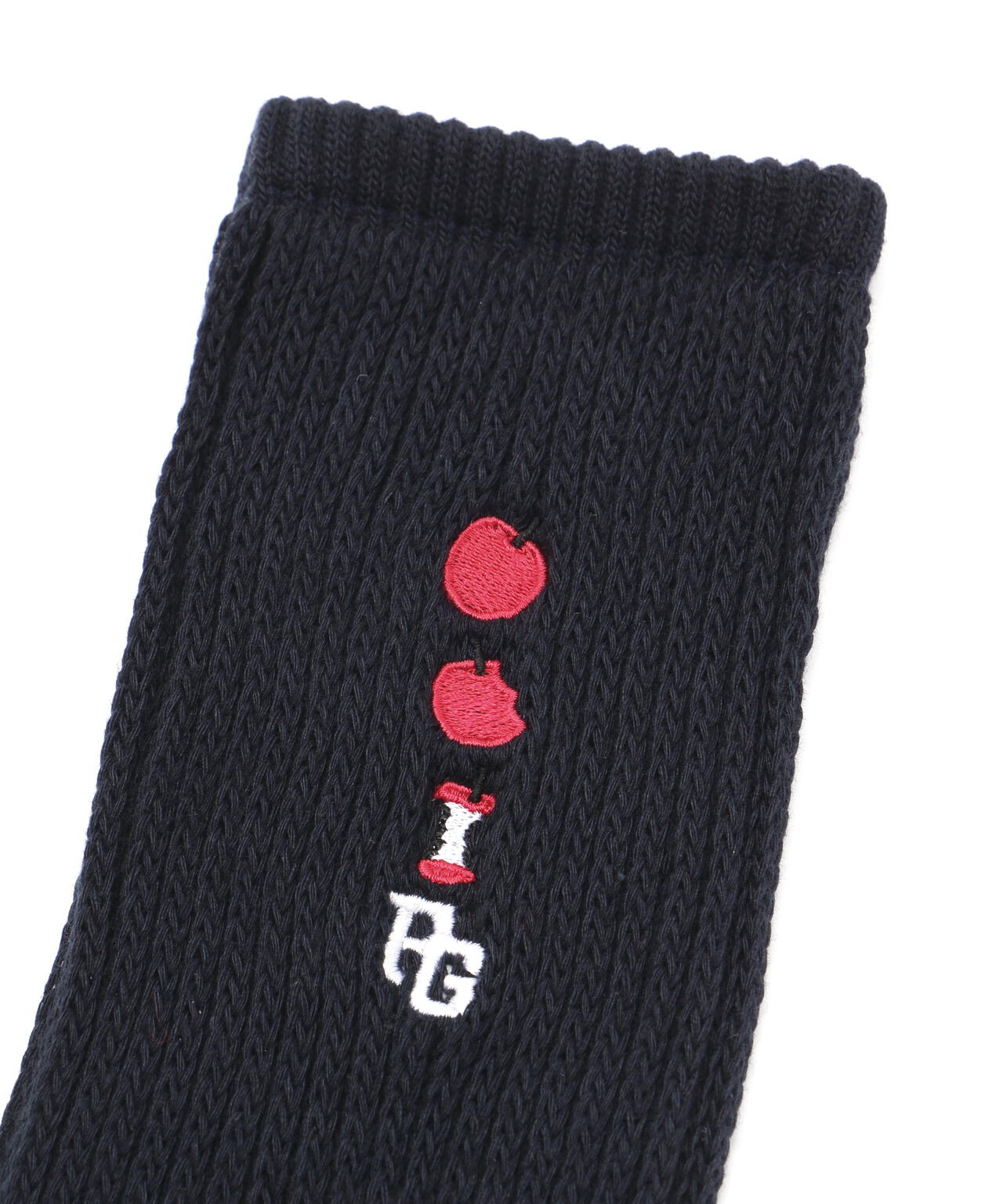 りんご刺繍ルーズミドルソックス (LADIES)