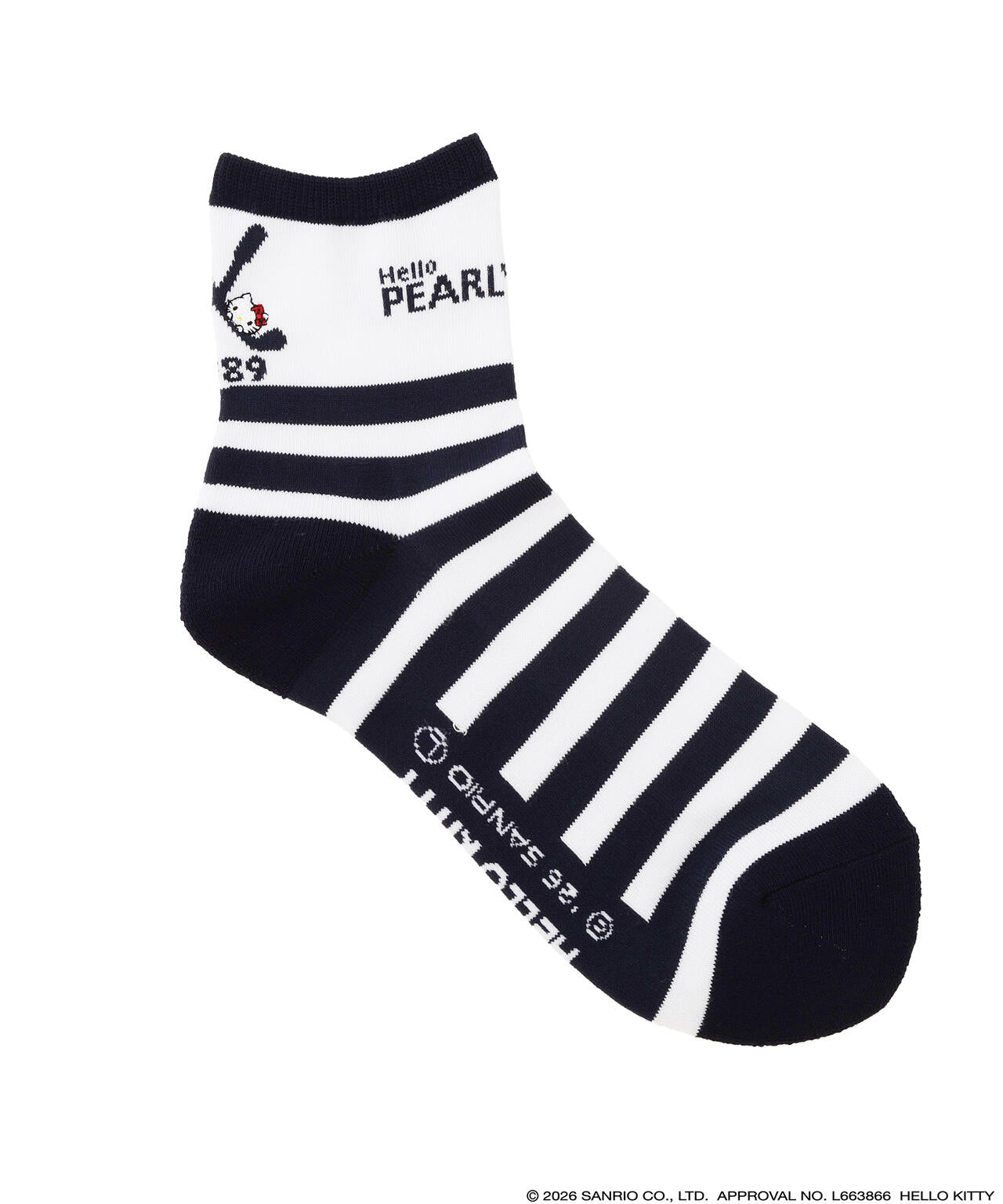 【Hello Kitty×PEARLY GATES】ボーダーショートソックス (MENS)