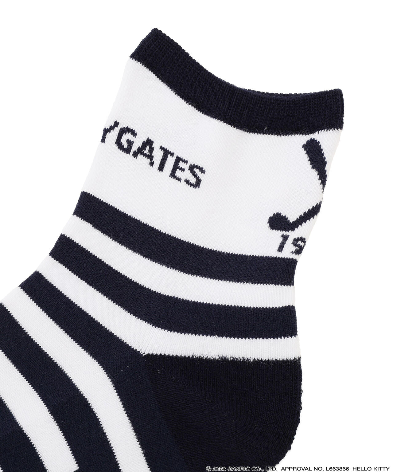 【Hello Kitty×PEARLY GATES】ボーダーショートソックス (MENS)
