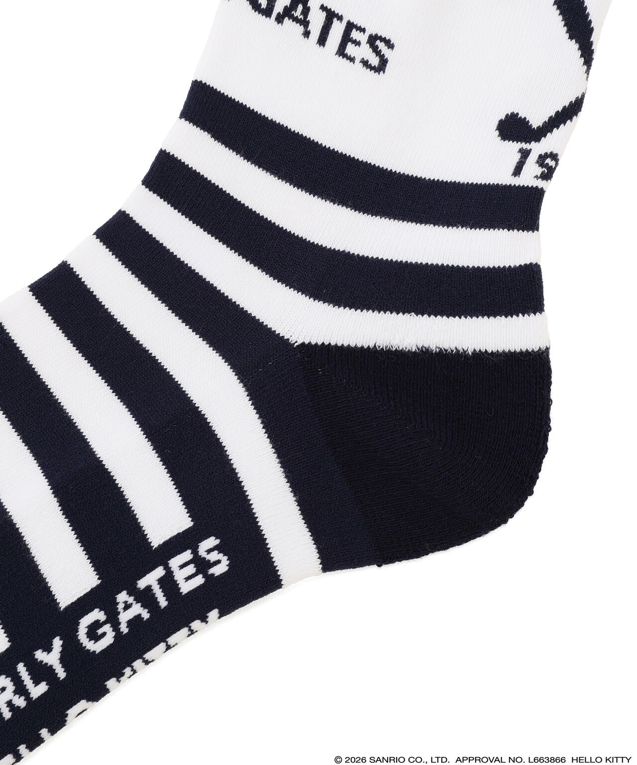 【Hello Kitty×PEARLY GATES】ボーダーショートソックス (MENS)