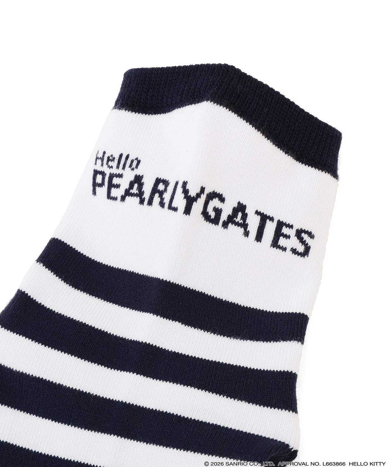 【Hello Kitty×PEARLY GATES】ボーダーショートソックス (MENS)