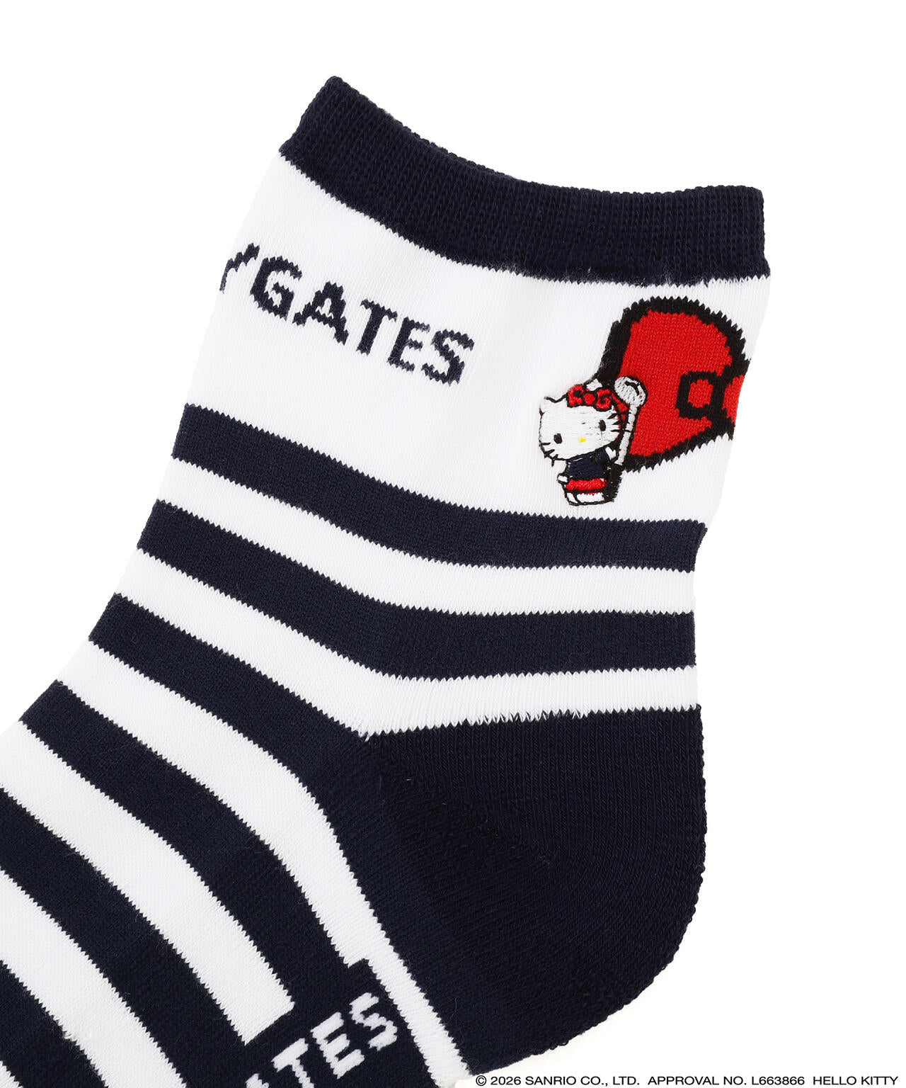 【Hello Kitty×PEARLY GATES】ボーダーショートソックス (LADIES)