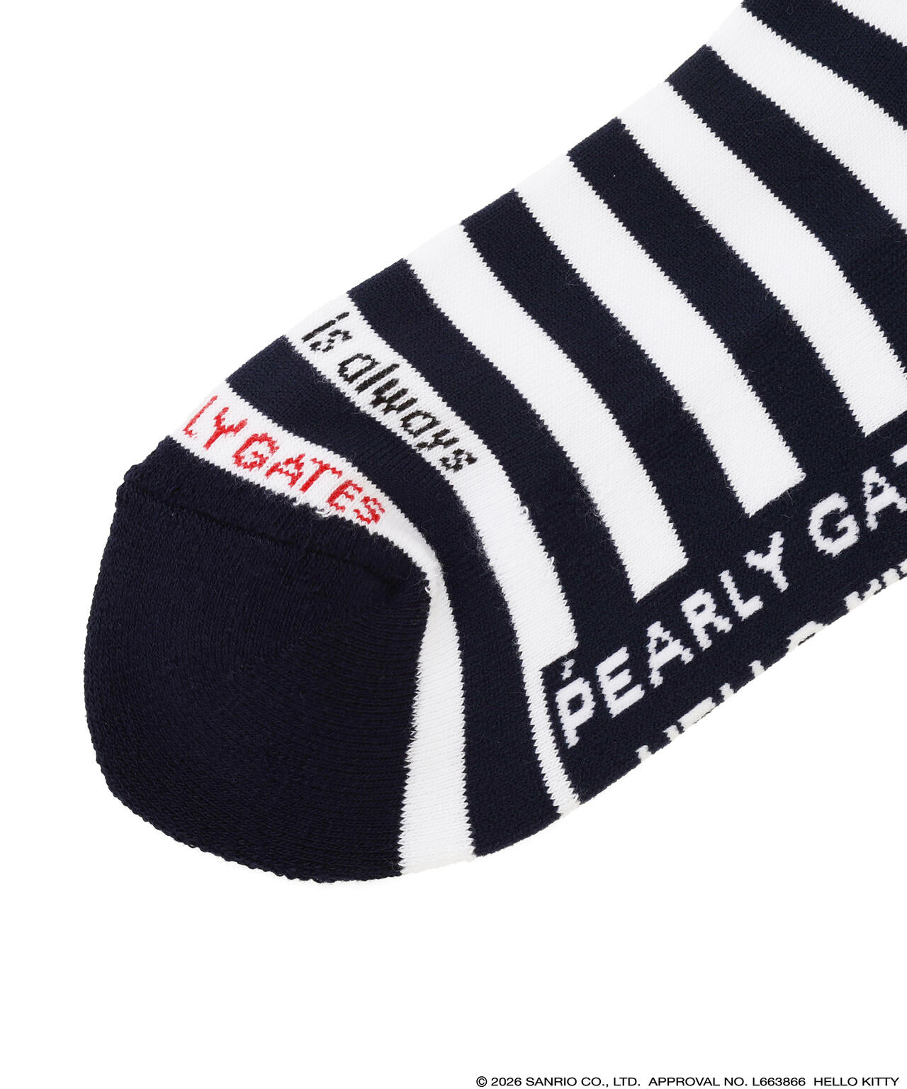 【Hello Kitty×PEARLY GATES】ボーダーショートソックス (LADIES)