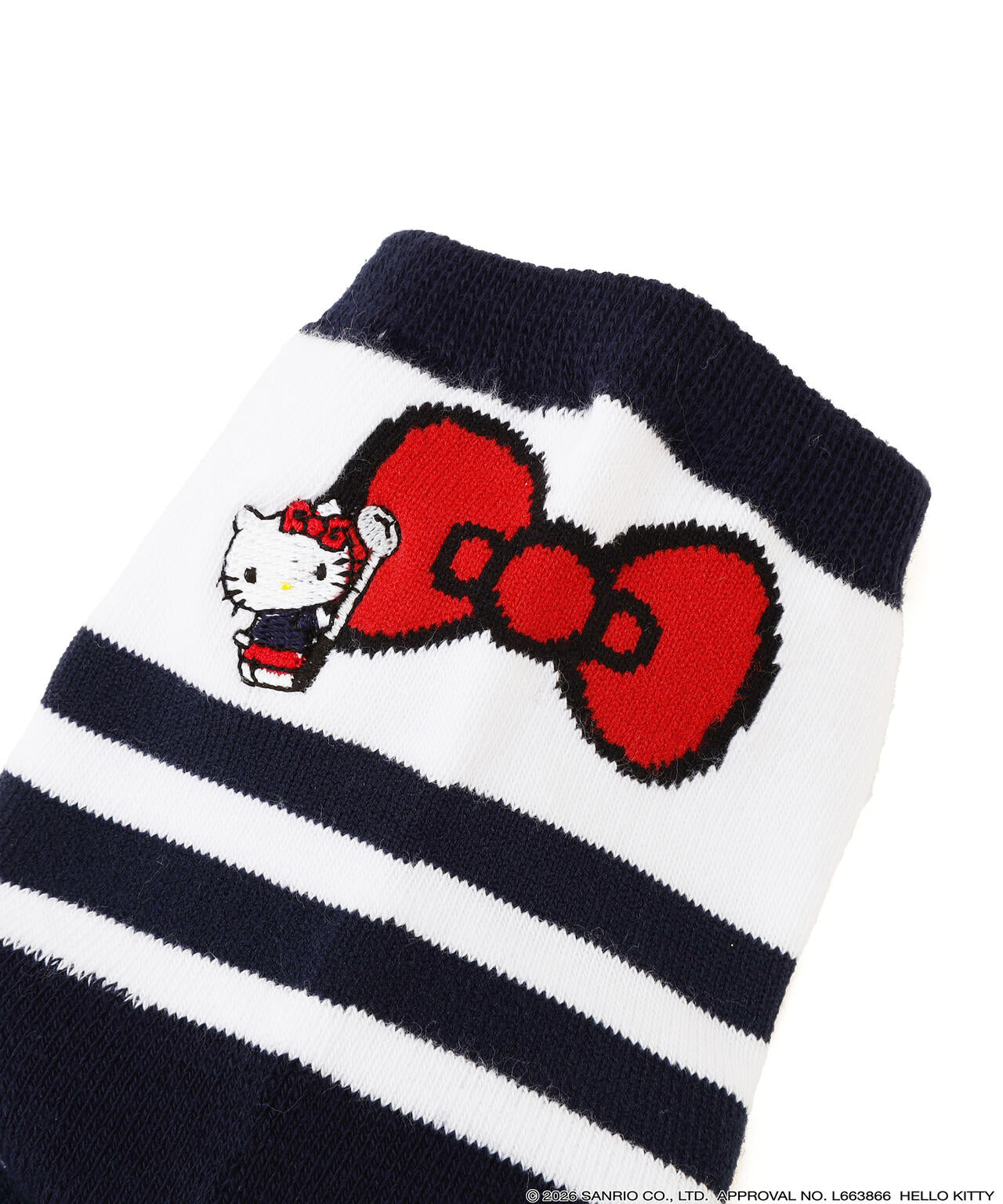 【Hello Kitty×PEARLY GATES】ボーダーショートソックス (LADIES)