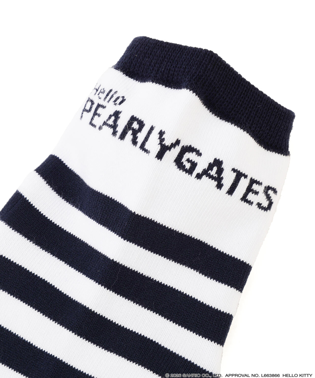 【Hello Kitty×PEARLY GATES】ボーダーショートソックス (LADIES)