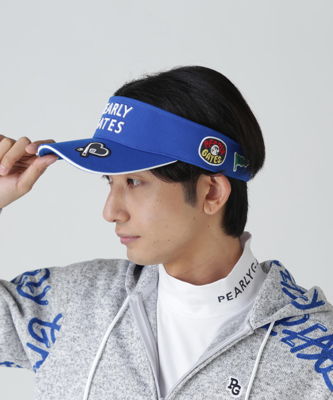 2段ロゴリサイクルツイルBASICバイザー (UNISEX)