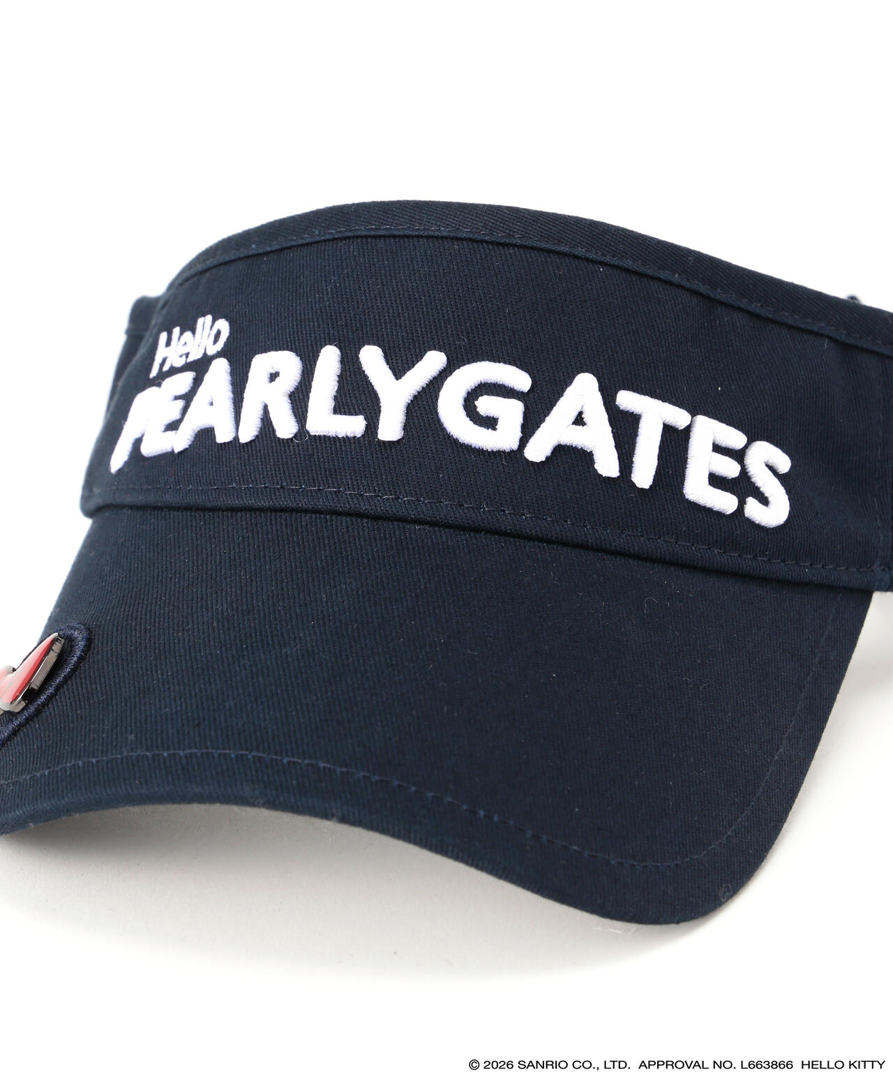 【Hello Kitty×PEARLY GATES】ツイルバイザー (UNISEX)