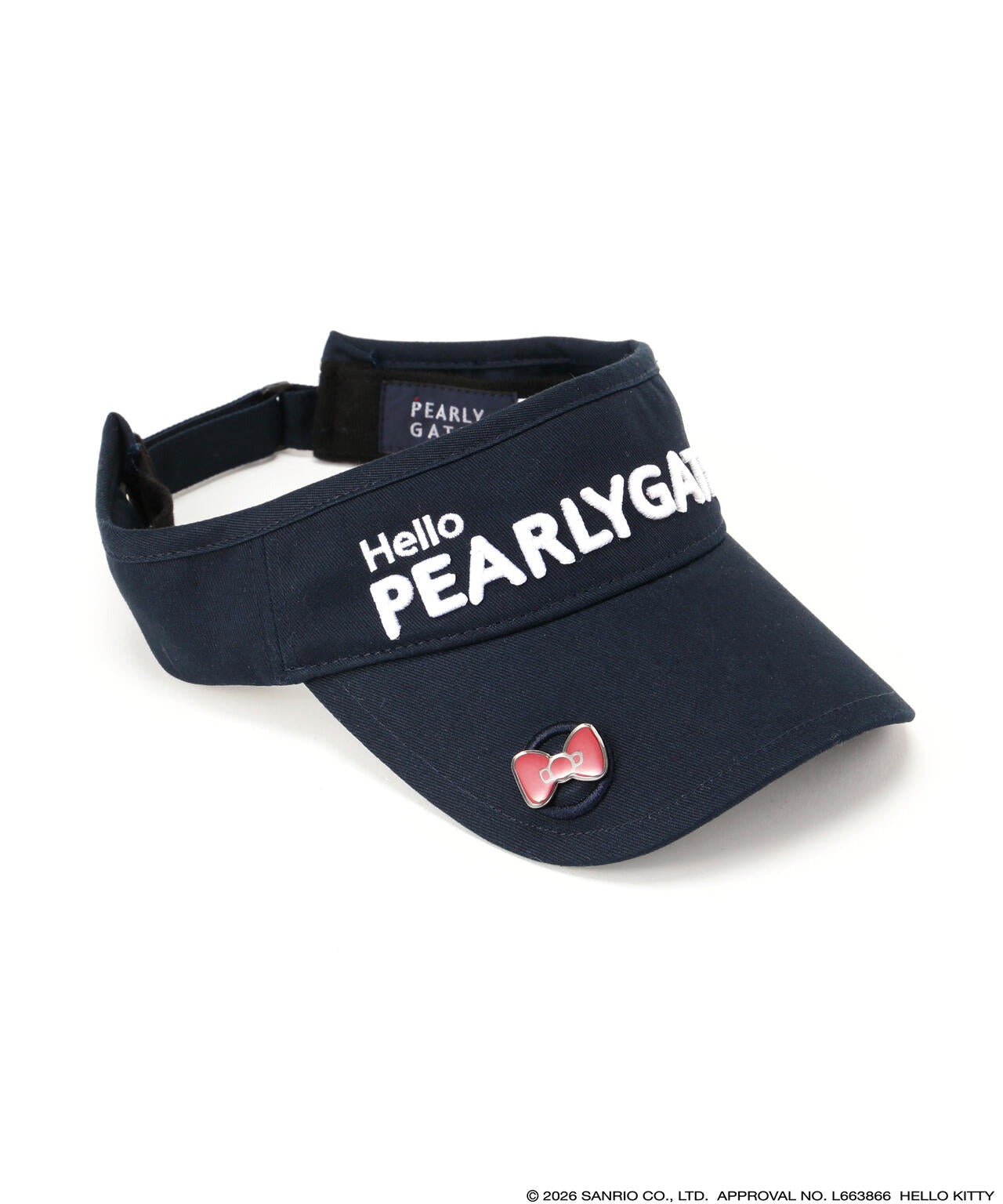 PEARLY GATES Hello Kitty キティ　バイザー ネイビー Hello Kitty×PEARLY GATES】ツイルバイザー (UNISEX) | PEARLY GATES