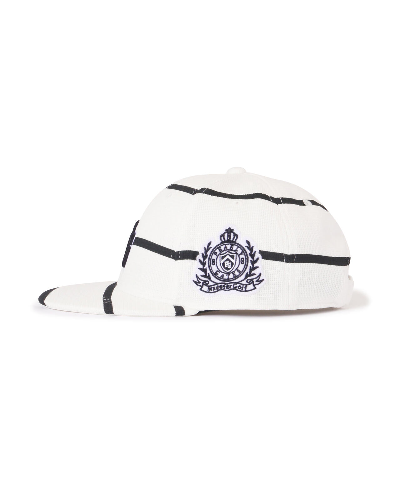 ボーダー柄フラットブリムUVキャップ (UNISEX) | PEARLY GATES